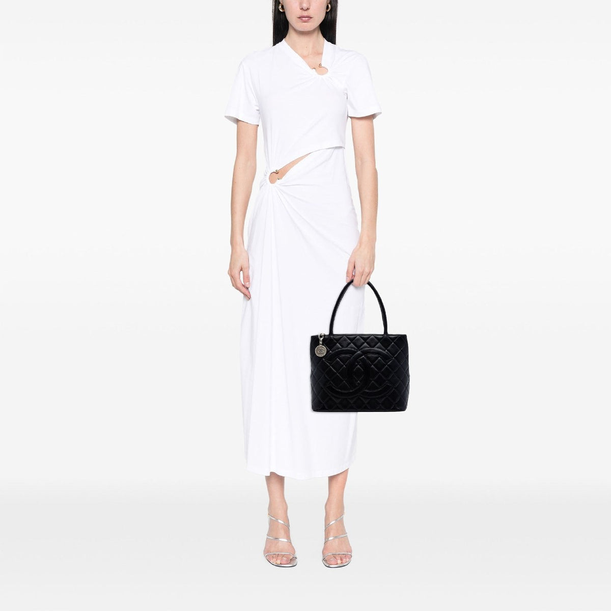 Chanel Medallion Tote Quilted Lambskin Black