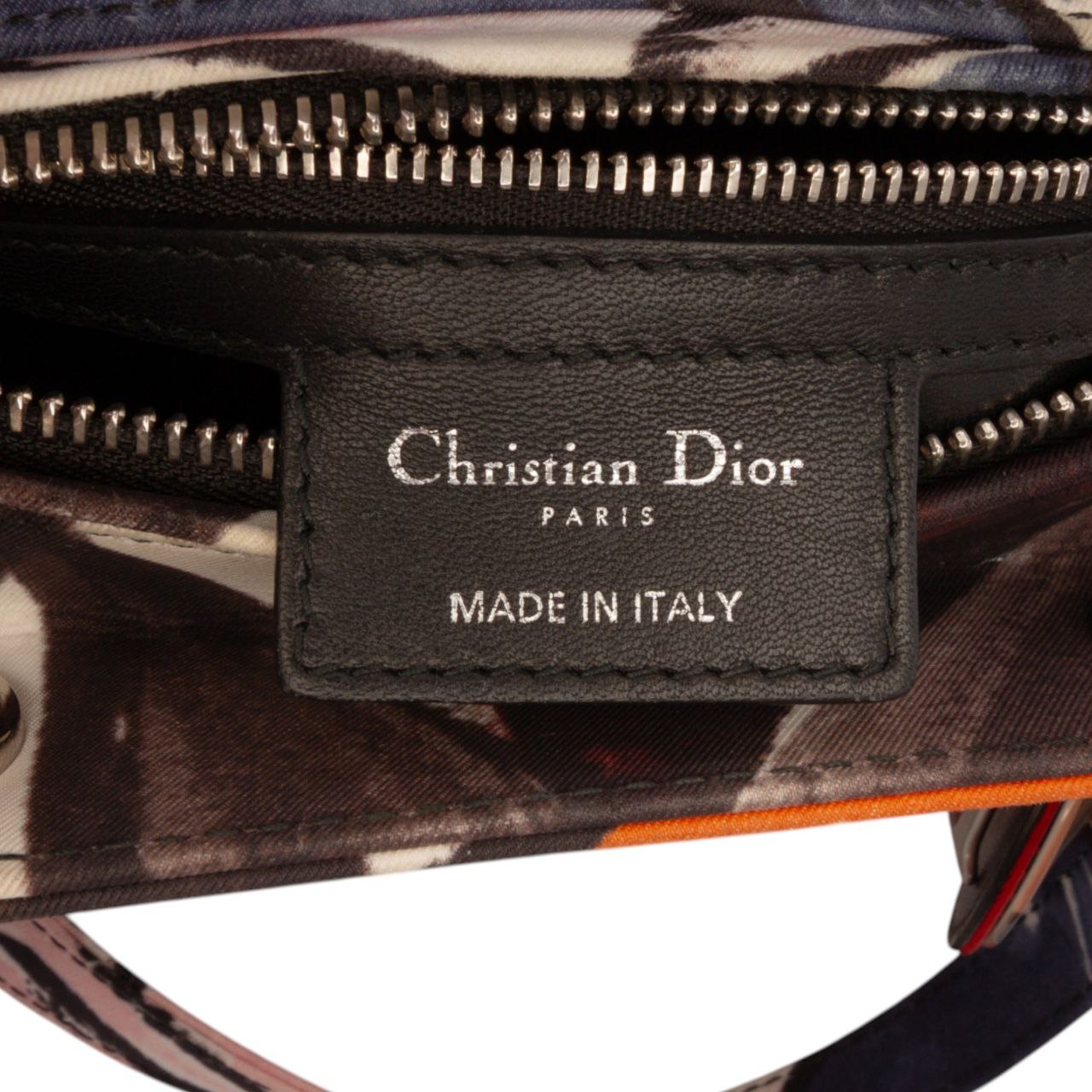 Large Lady Dior Floral Graffiti