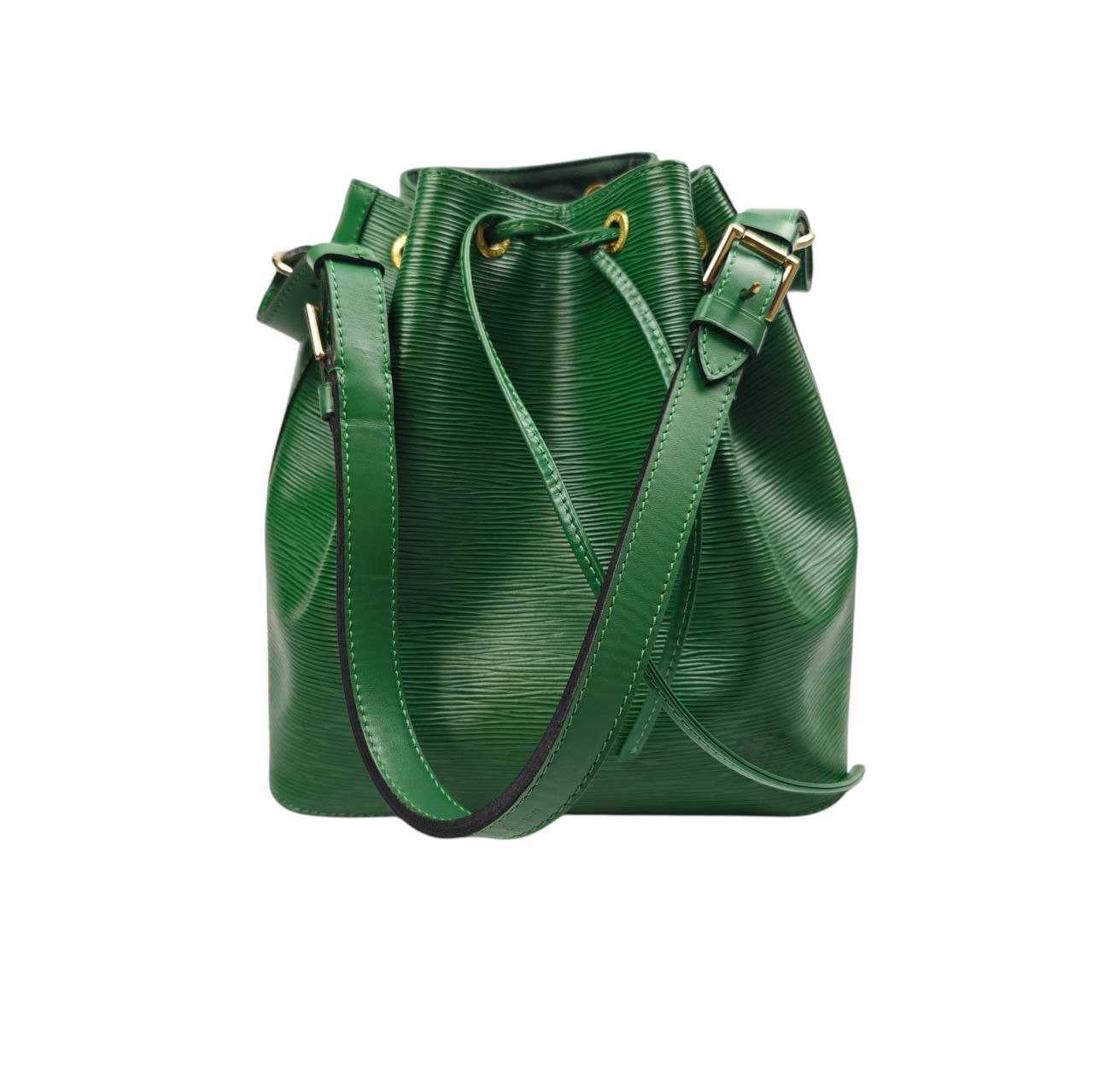 Noe Petit Epi Leather Green