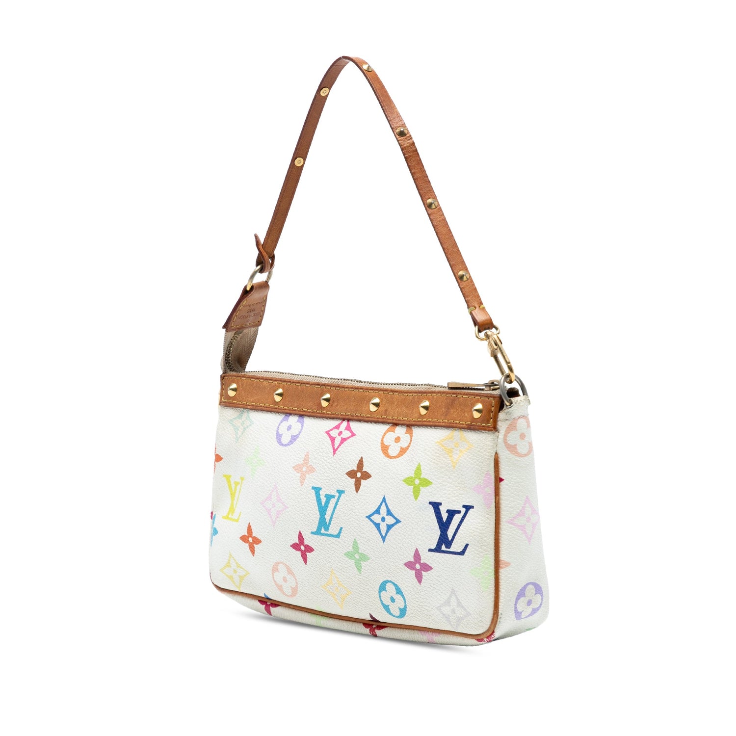 Pochette Accessoires Multicolor Monogram White