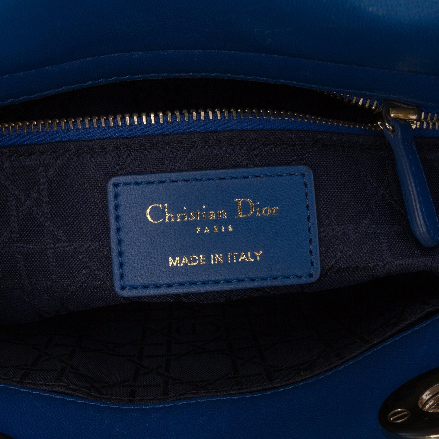 Small Lady Dior Electric Blue Lambskin