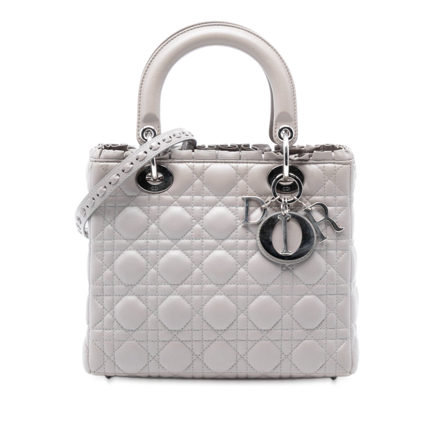 Medium Lady Dior Taupe Lambskin