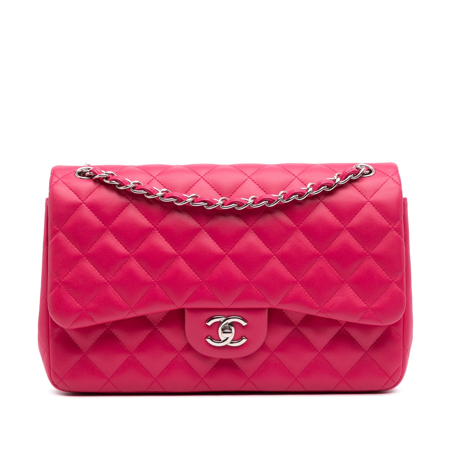 Chanel Jumbo 11.12 Classic Lambskin Double Flap Pink