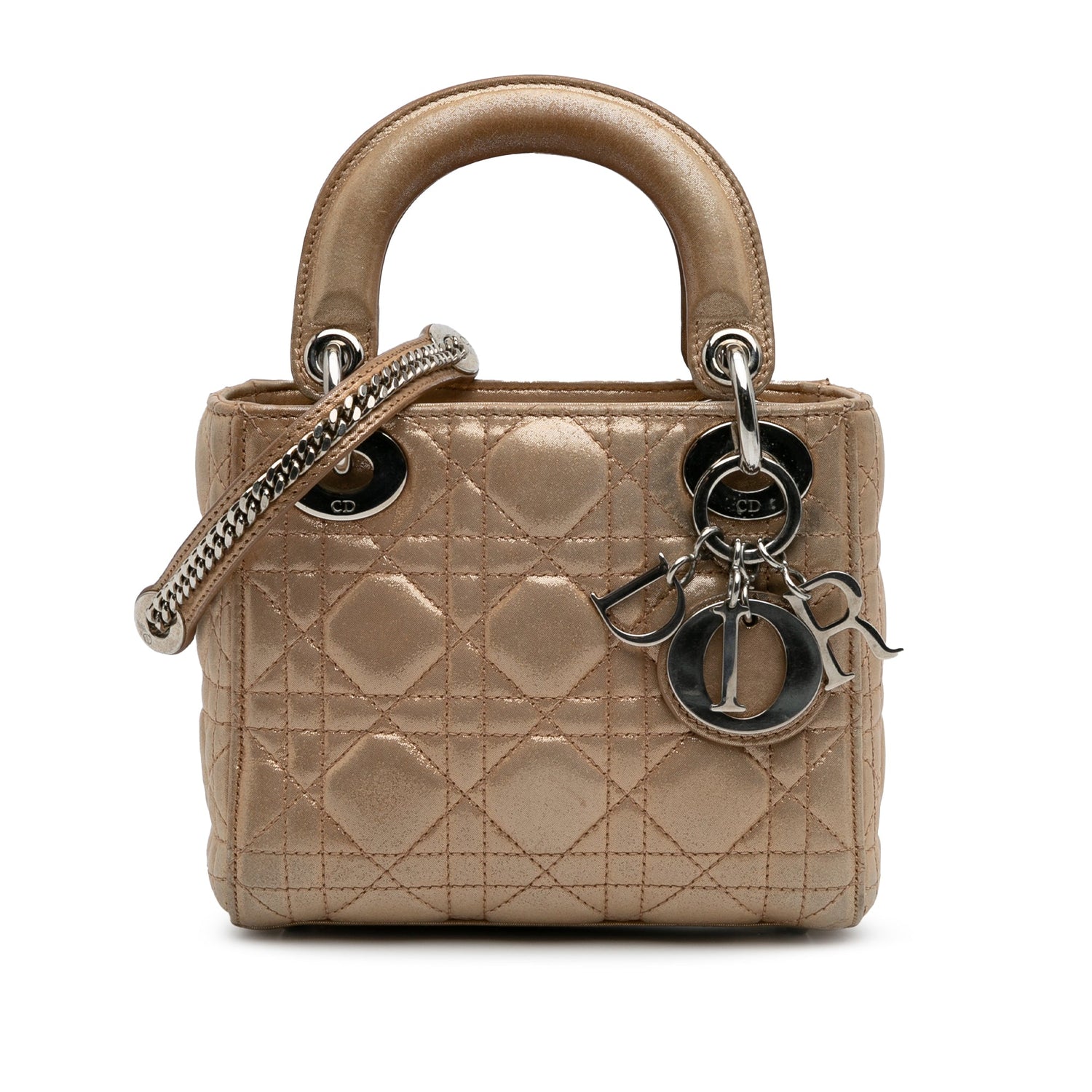 Mini Lady Dior Bronze Iridescent Lambskin