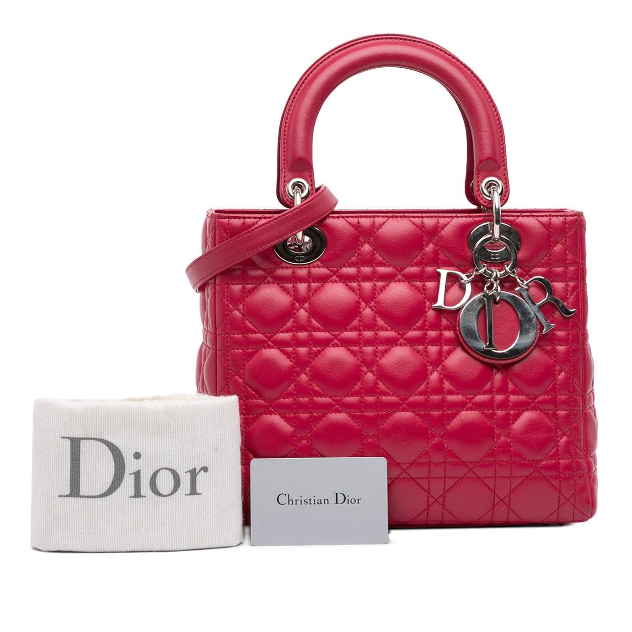 Medium Lady Dior Pink Lambskin