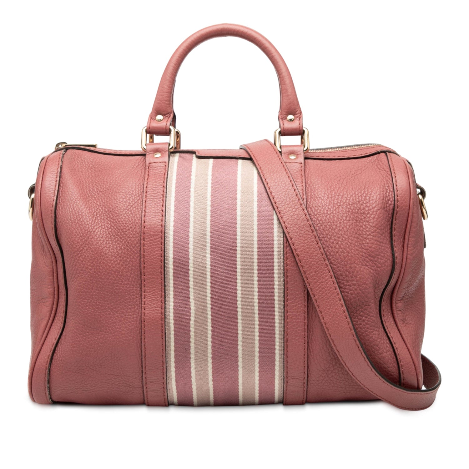 Gucci Medium Boston Joy Web Pink Calfskin