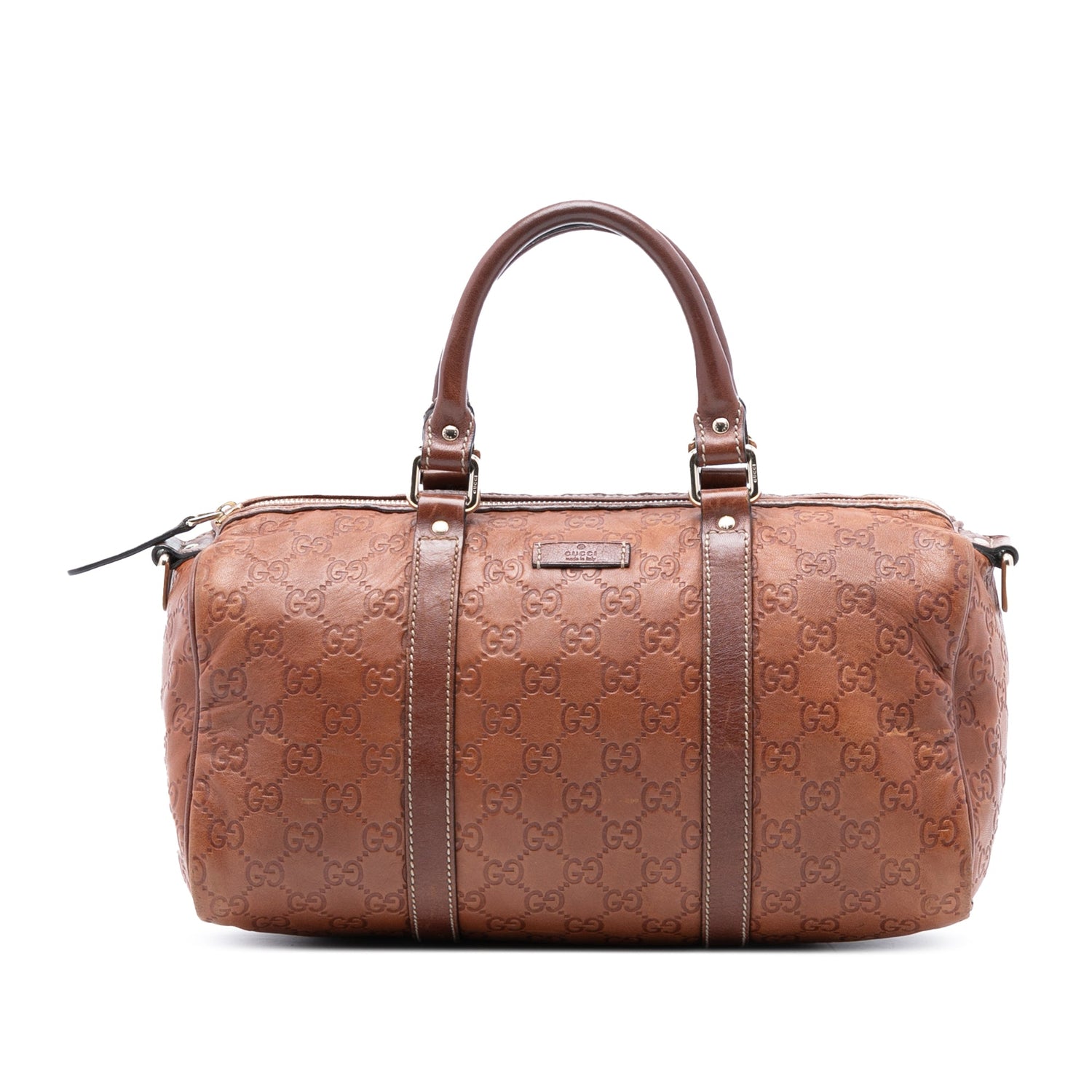 Gucci Small Boston Guccissima Joy Brown Leather