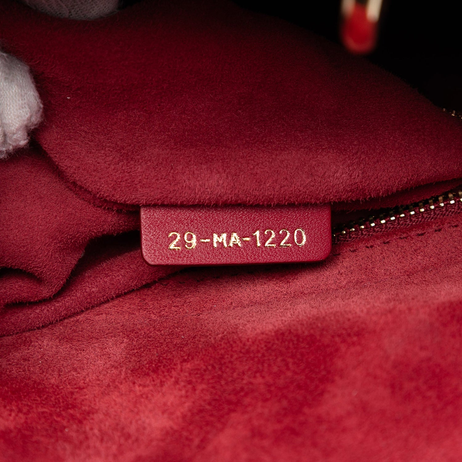 Medium Lady Dior Red Lambskin