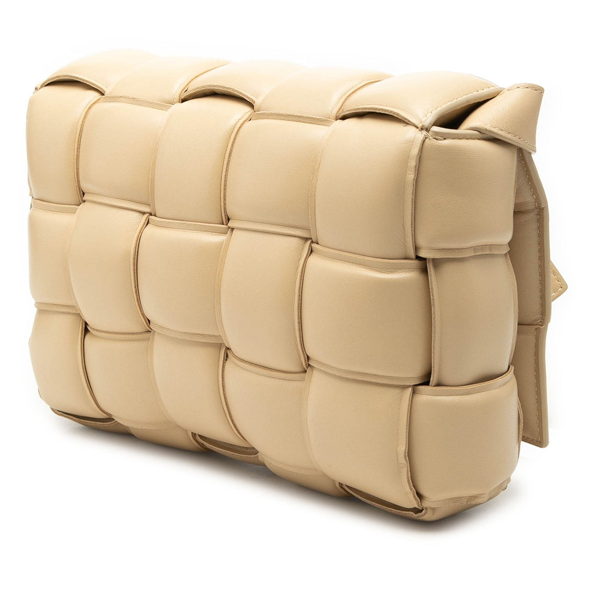 Medium Padded Cassette Crossbody Beige Nappa