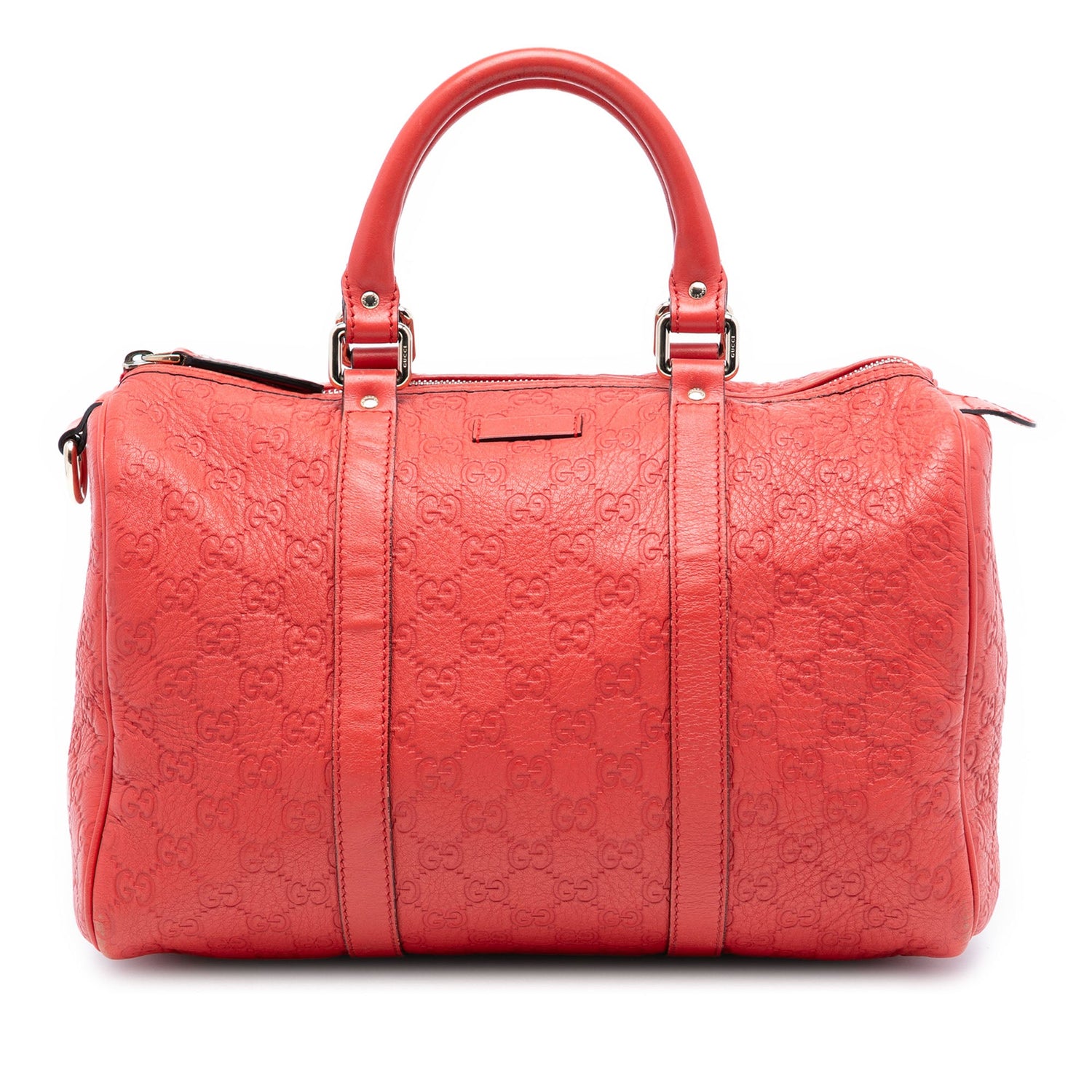 Gucci Medium Boston Guccissima Joy Red Leather