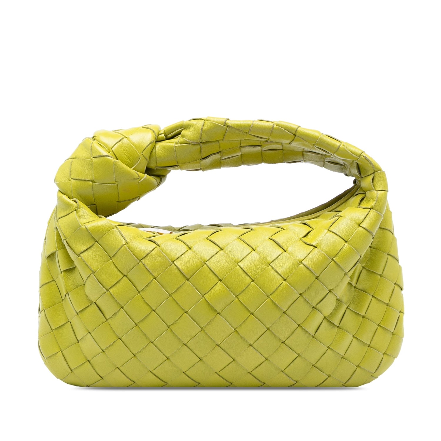 BV Mini Jodie Yellow Lime Intrecciato Lambskin