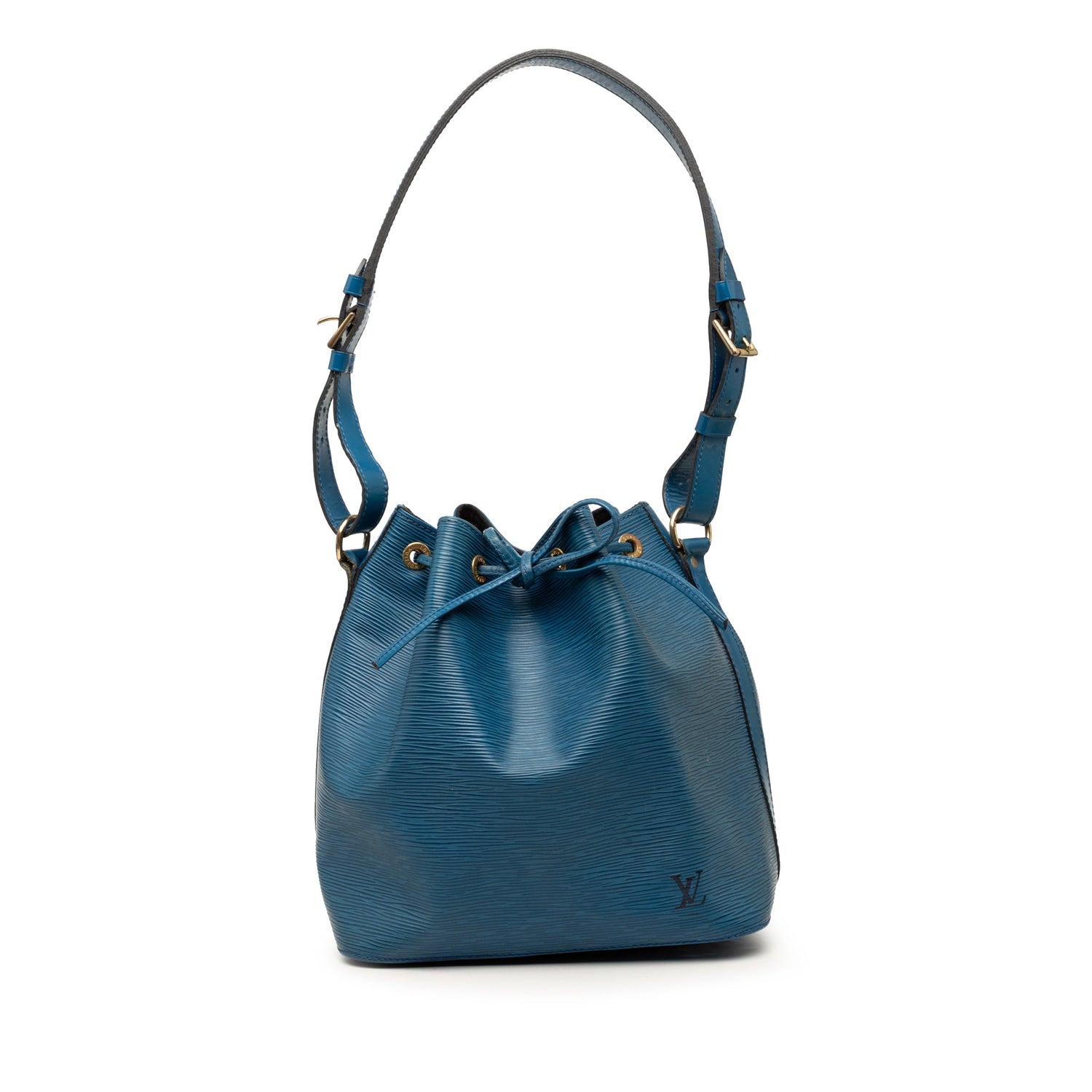 Noe Petit Epi Leather Blue