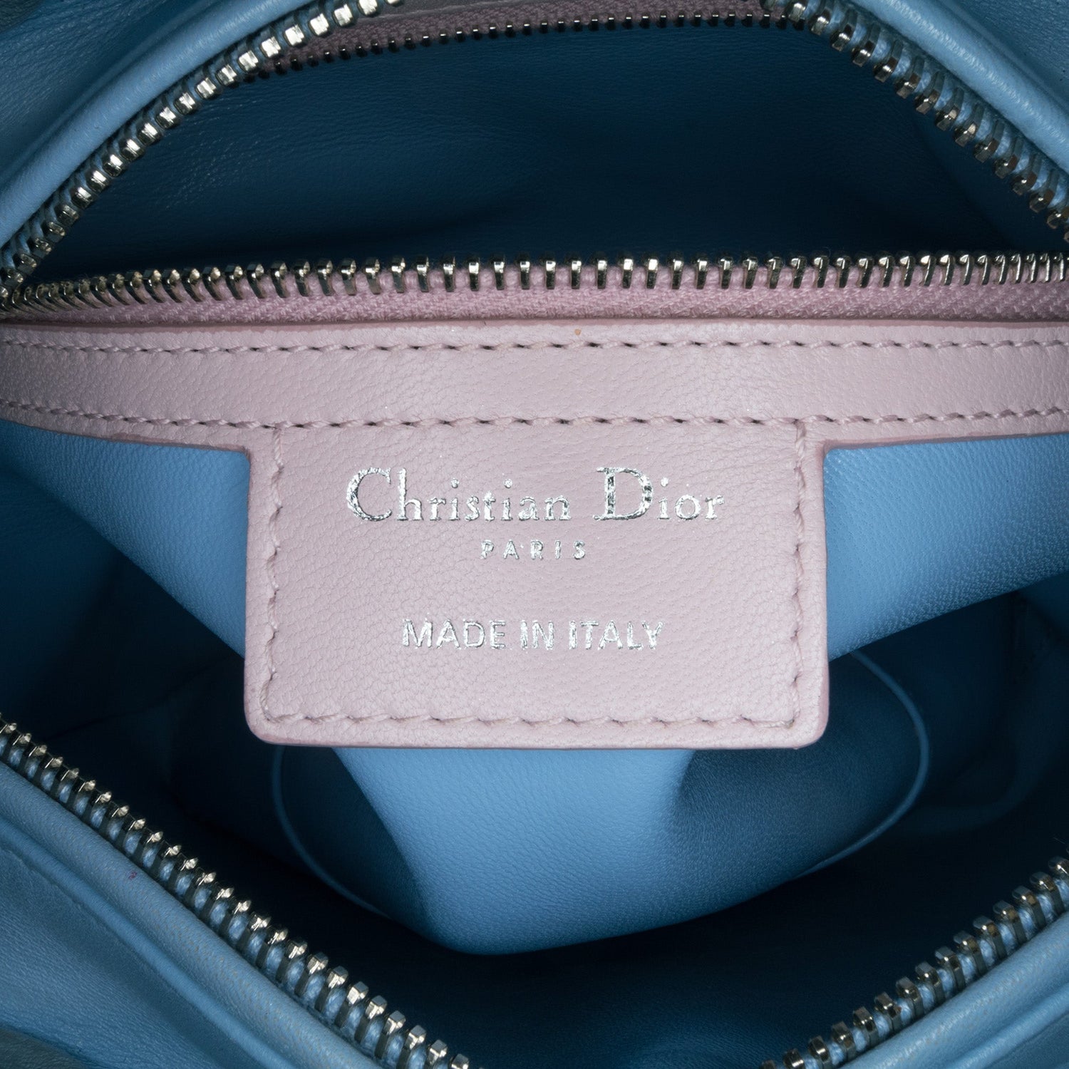 Medium Lady Dior Tricolor Pink/Blue Lambskin