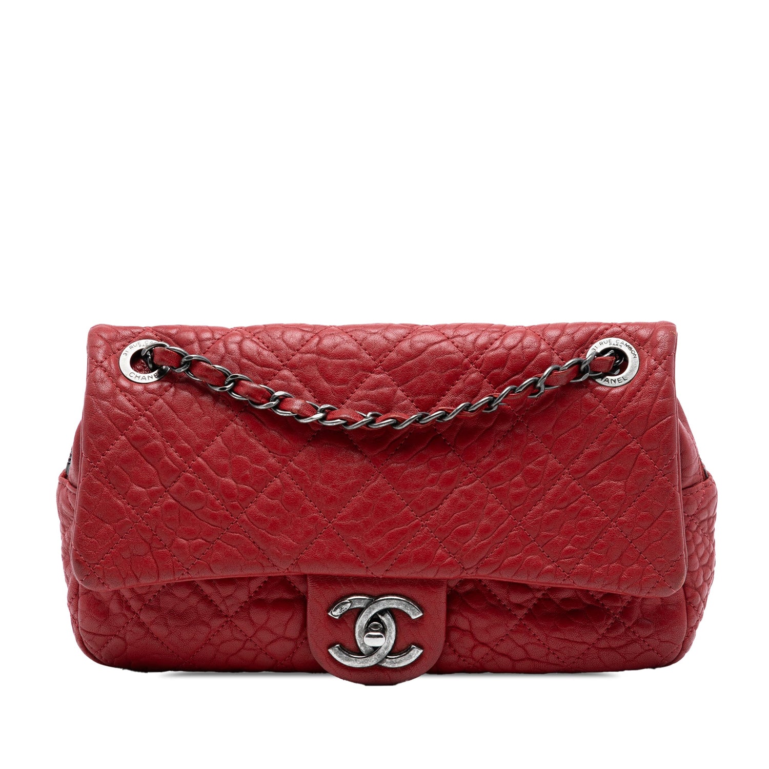 Chanel Small Flap 31 Rue Cambon Crinkled Red Calf