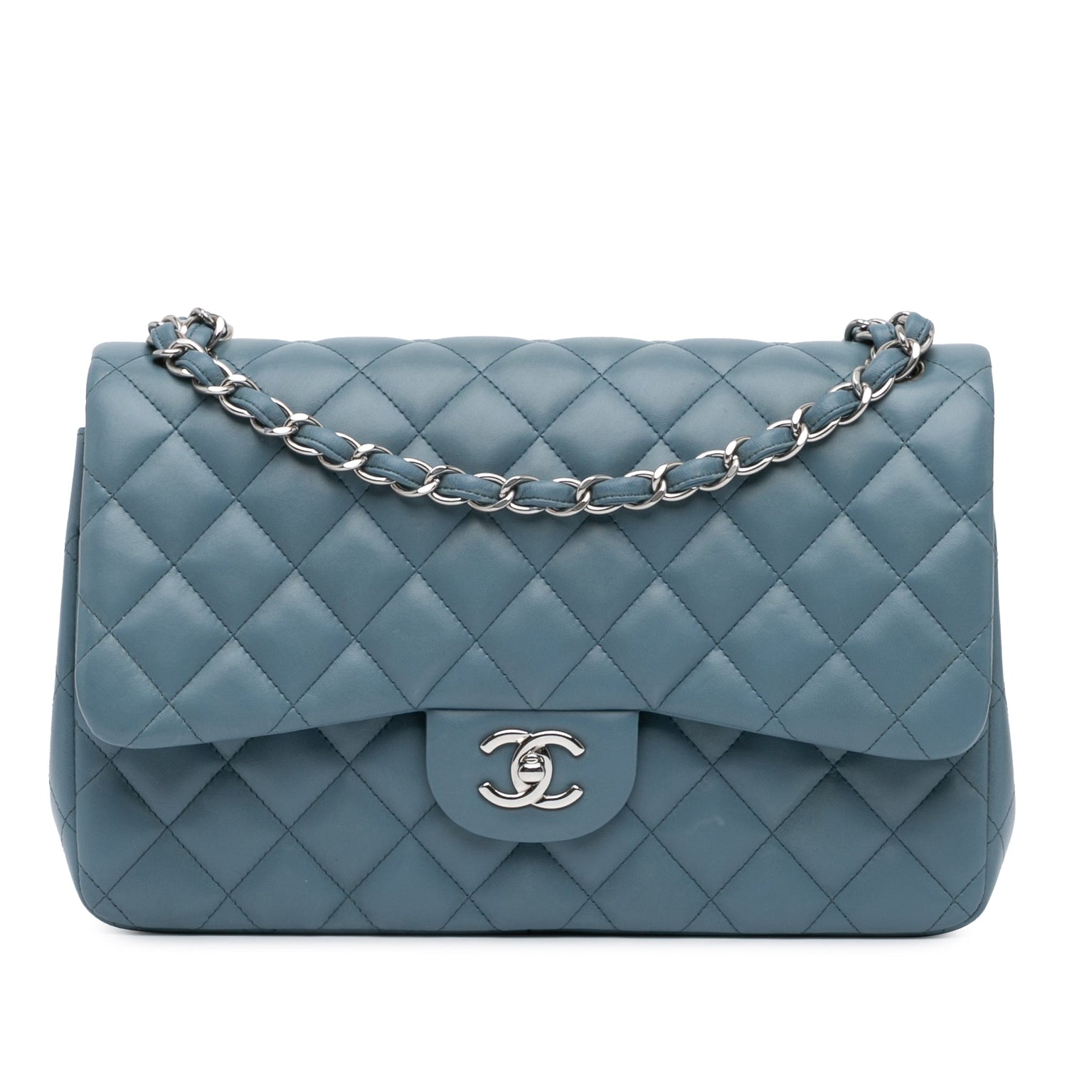 Chanel Jumbo Classic Double Flap Blue Turquoise