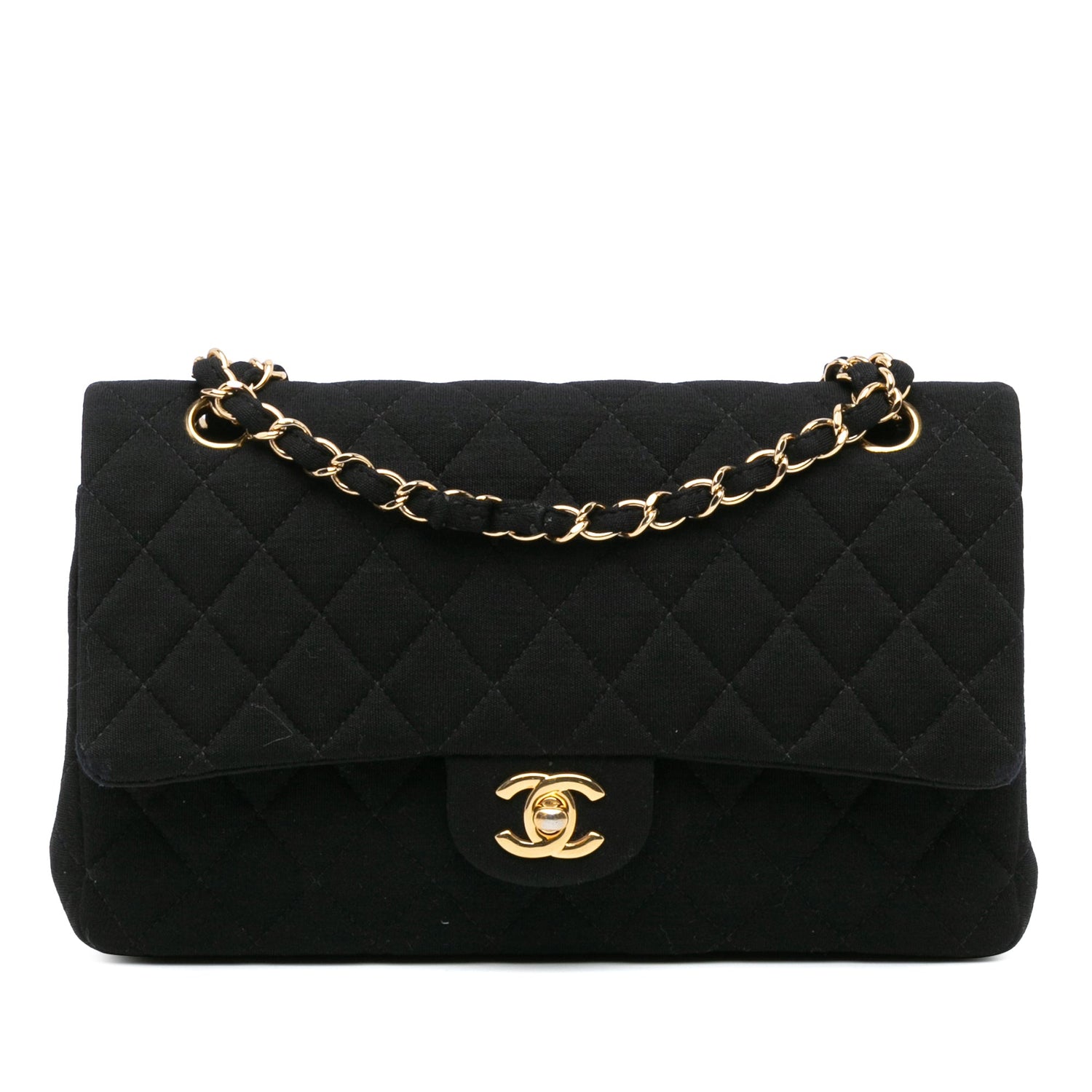 Chanel Medium 11.12 Classic Jersey Double Flap Black