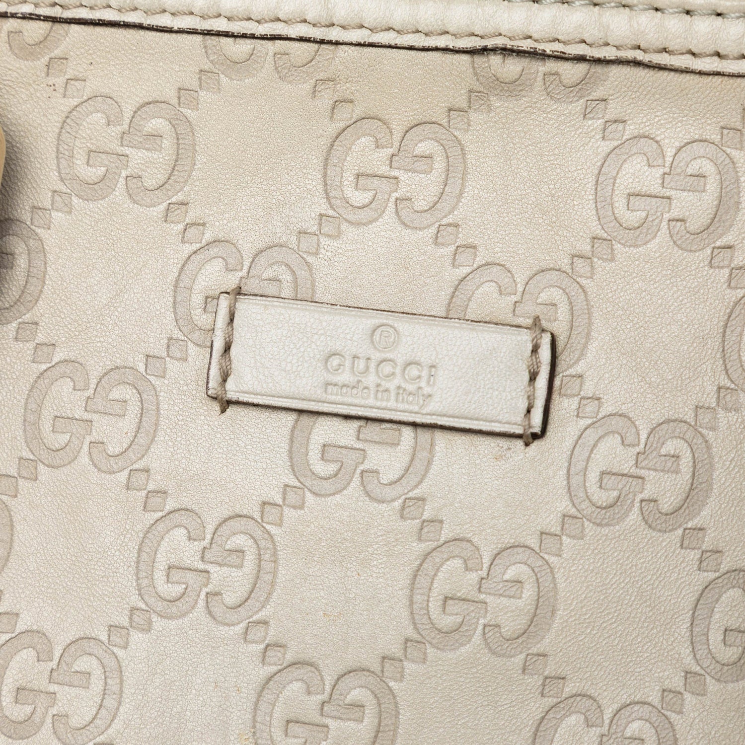 Gucci Medium Boston Joy White Guccissima Leather