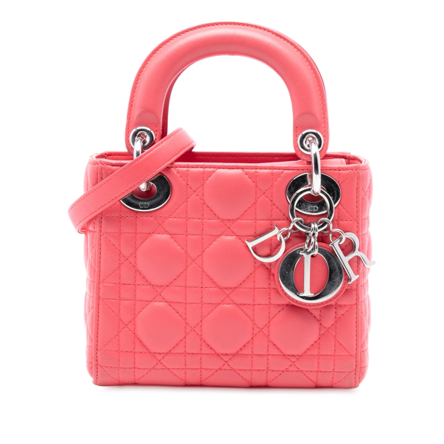 Mini Lady Dior Coral Lambskin