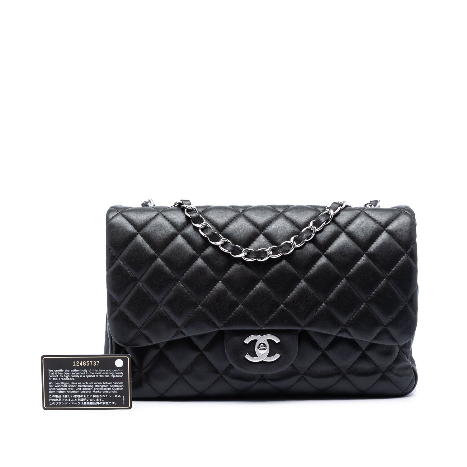 Chanel Jumbo Classic Single Flap Black Lambskin