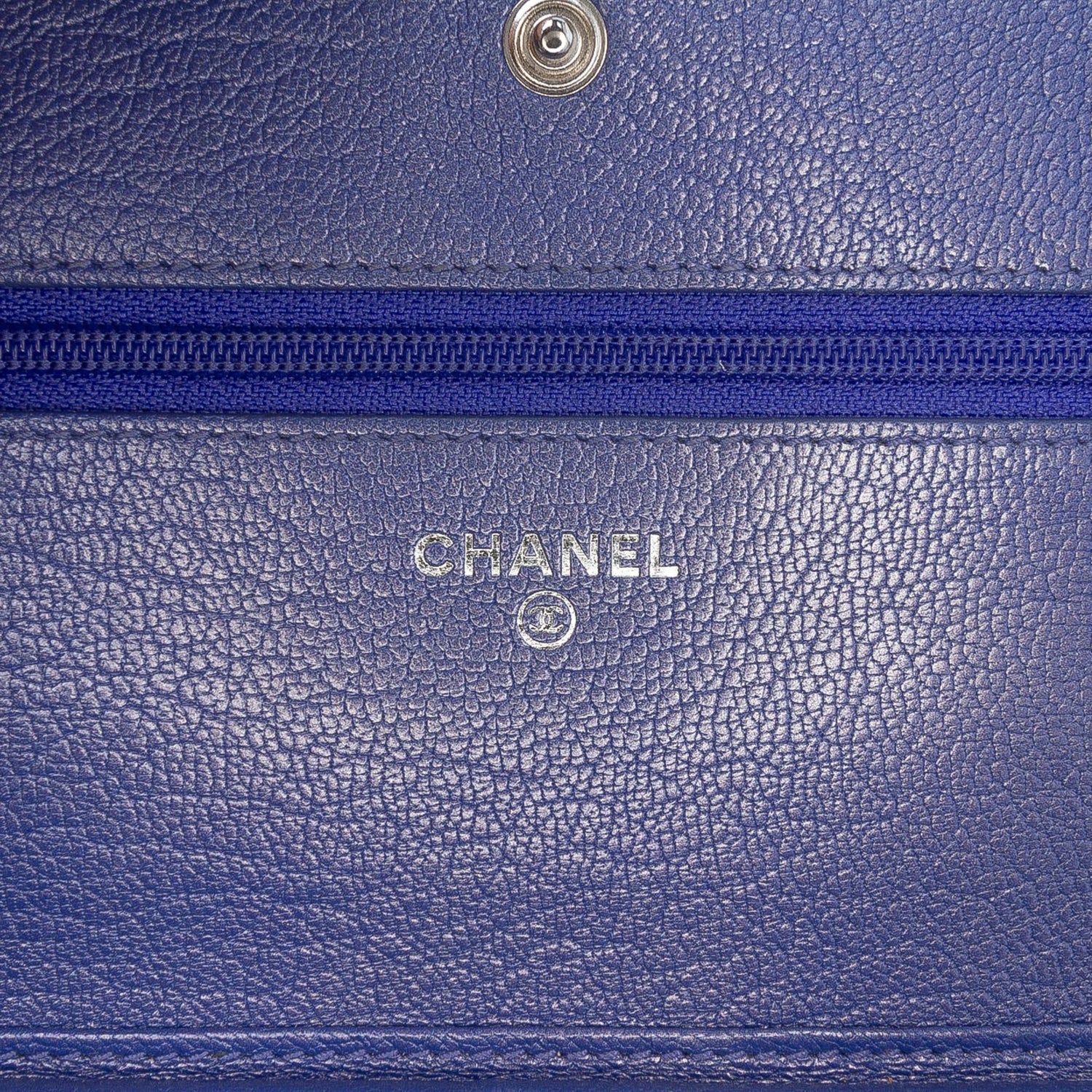 Wallet On Chain CC Quilted Lambskin Lilac