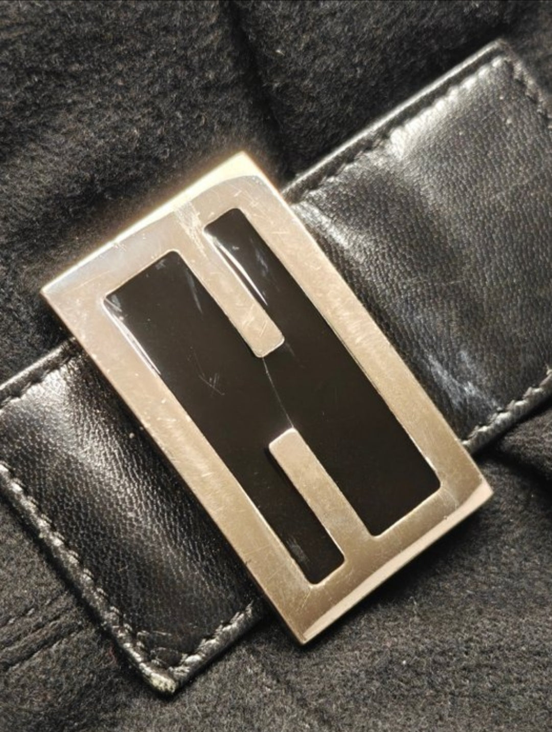 Fendi Mamma Baguette Black Wool