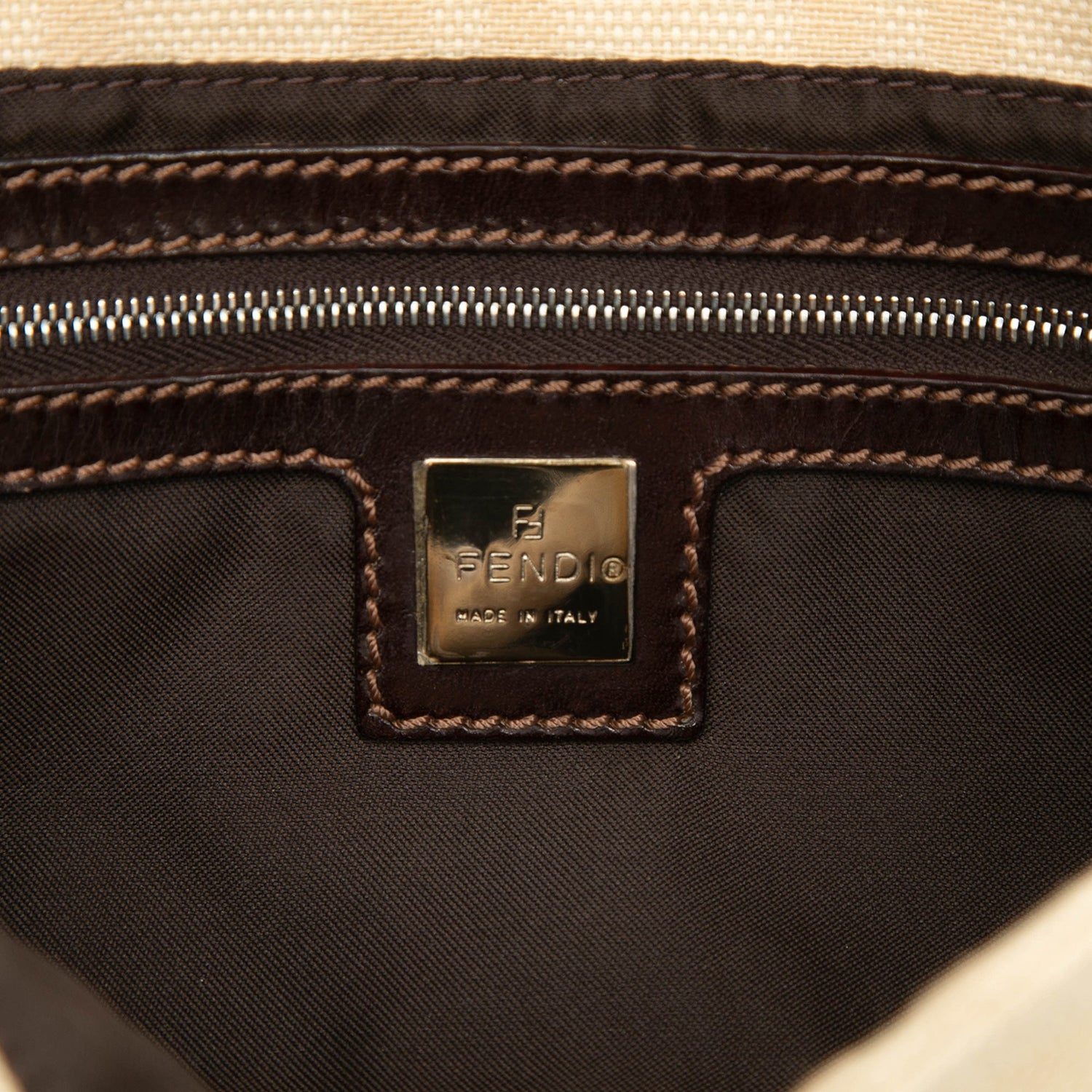 THE Fendi Baguette Zucca Cream
