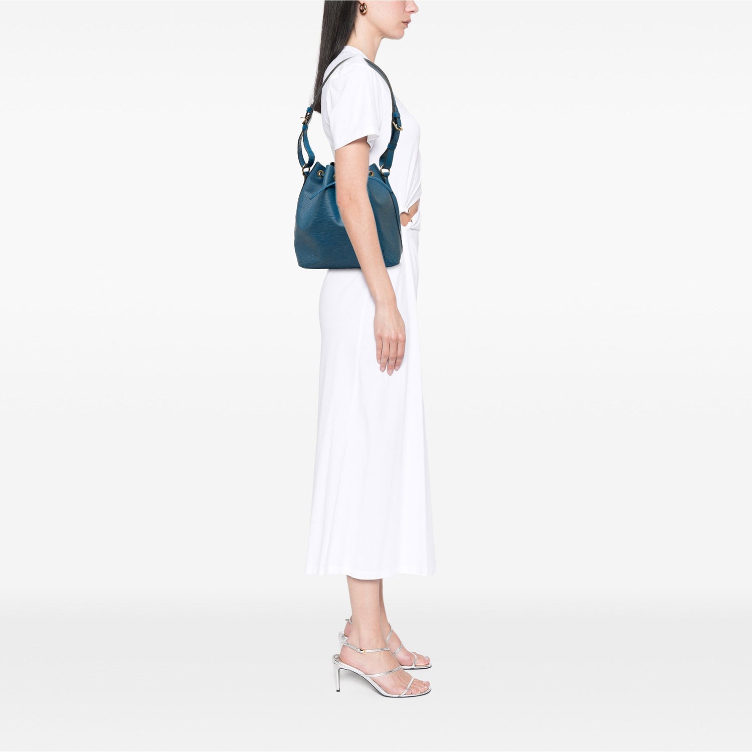 Noe Petit Epi Leather Blue