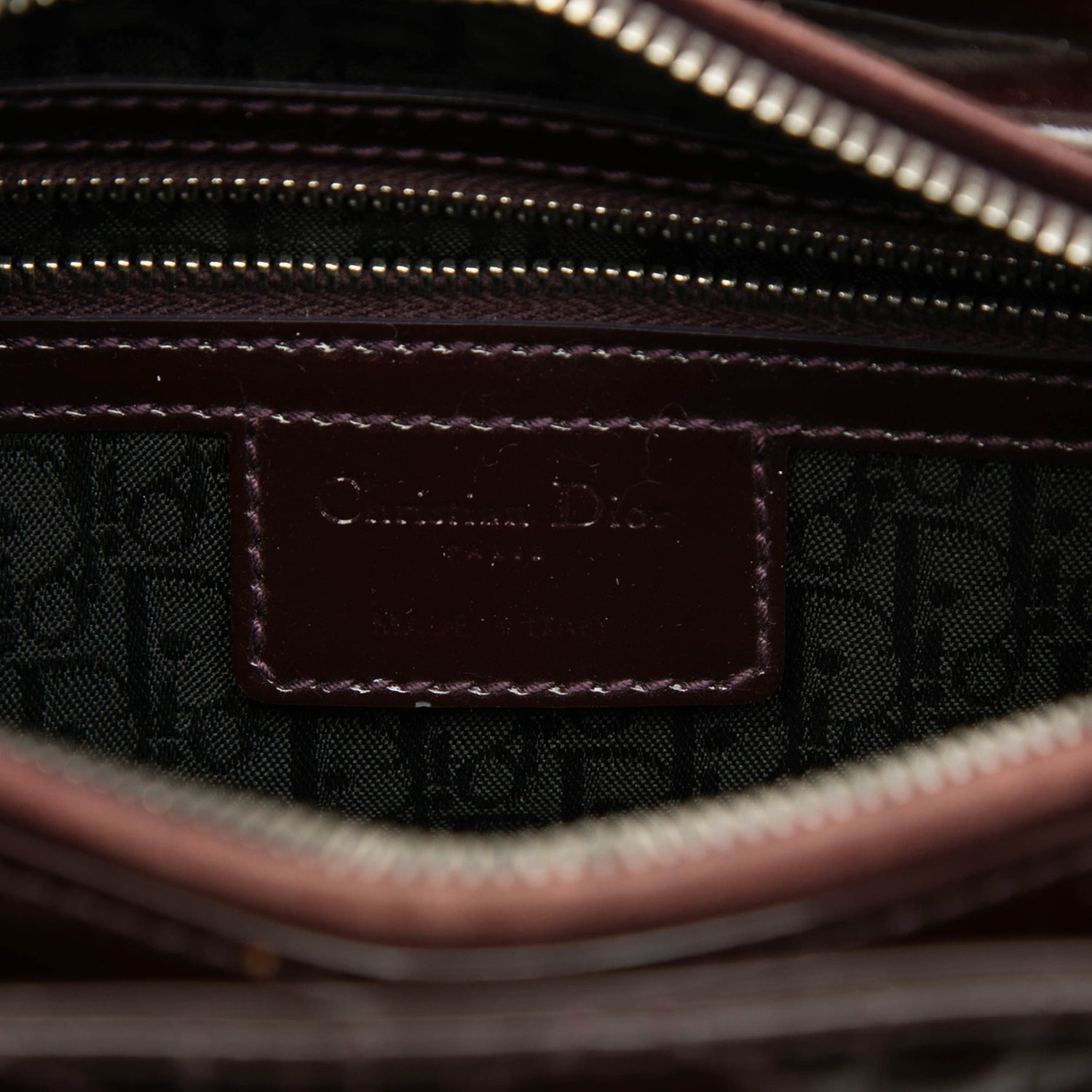 Medium Lady Dior Purple Patent Leather