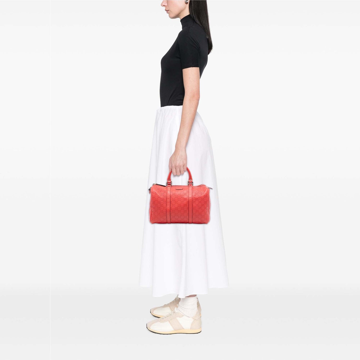 Gucci Medium Boston Guccissima Joy Red Leather