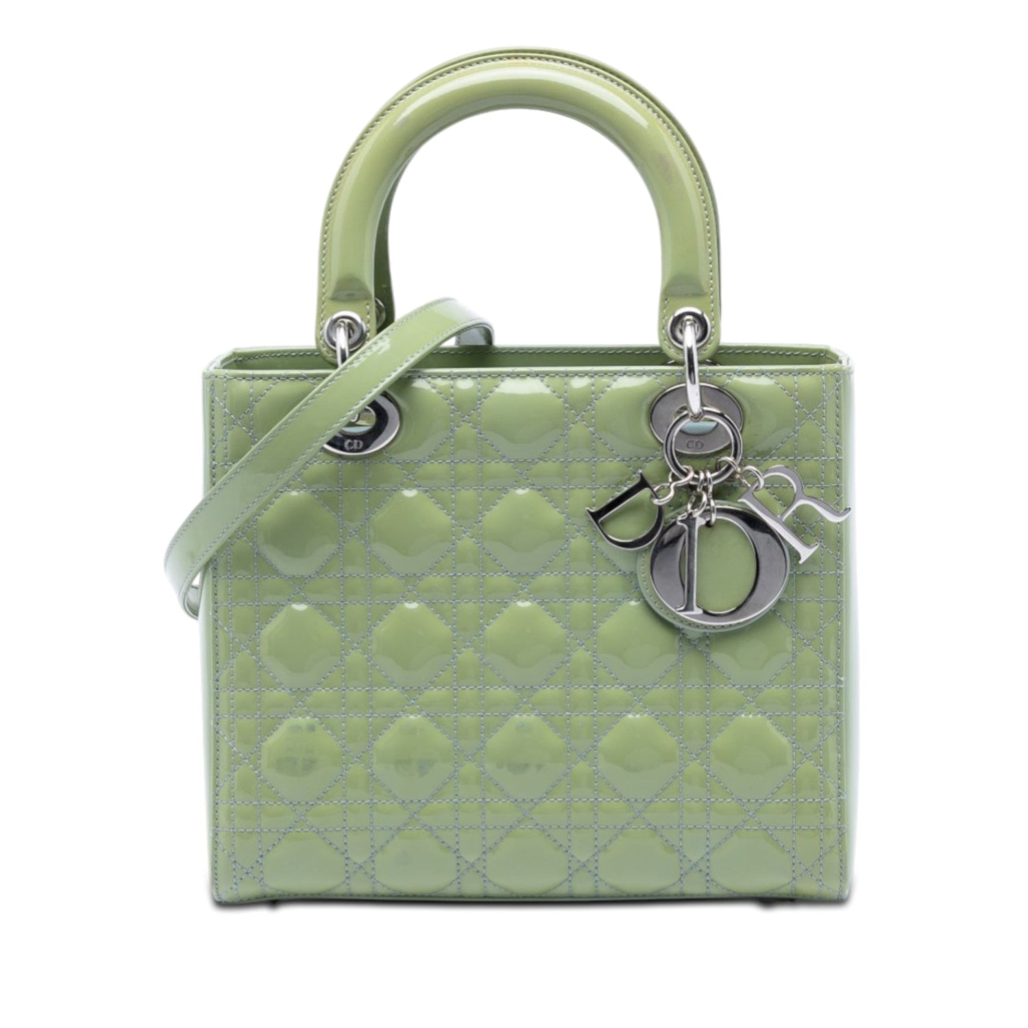 Medium Lady Dior Mint Patent Leather