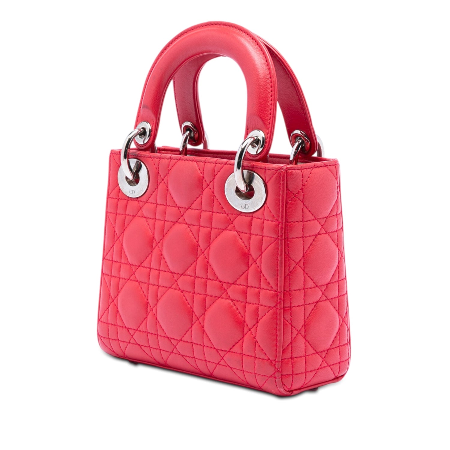 Mini Lady Dior Red Lambskin