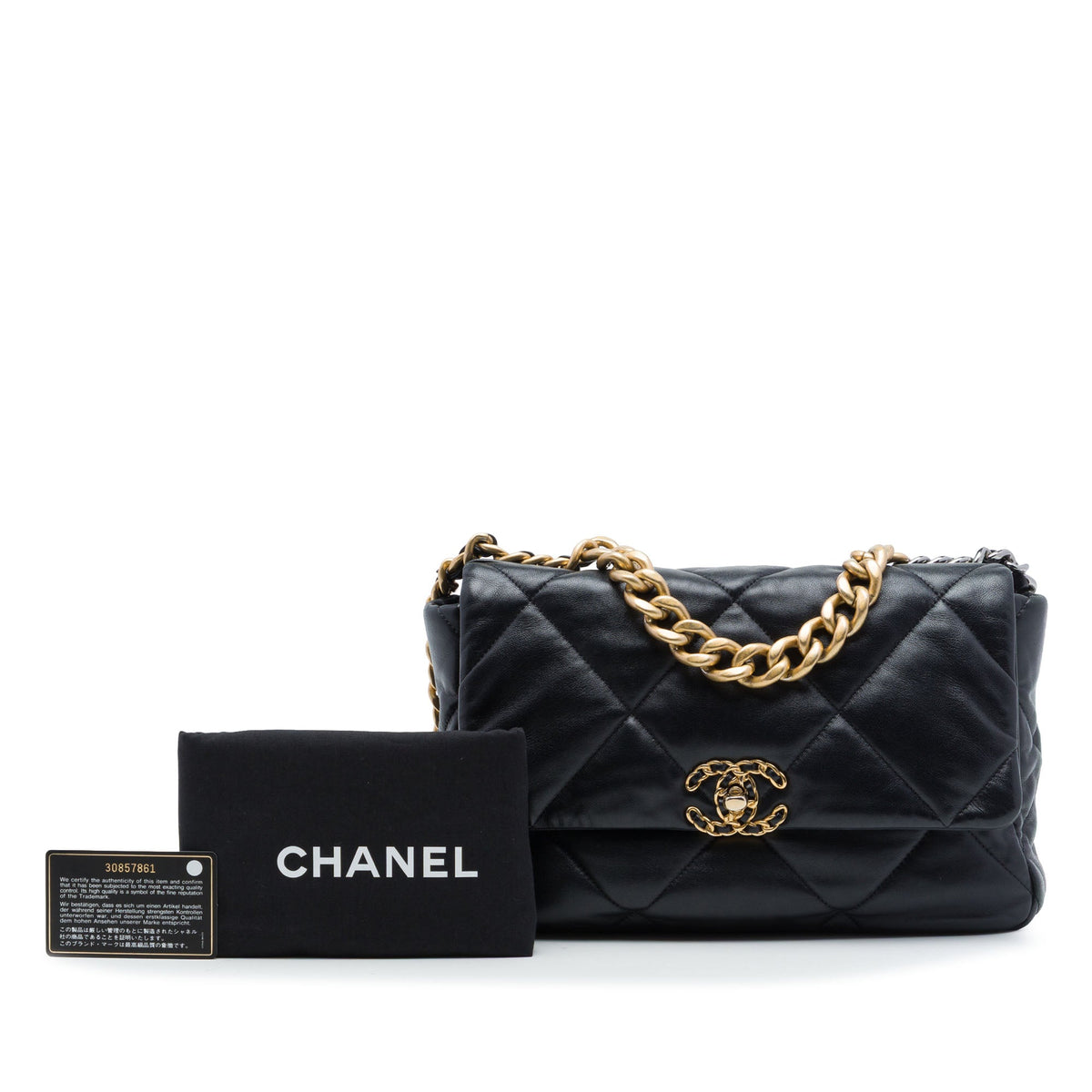Chanel 19 Large Flap Black Lambskin