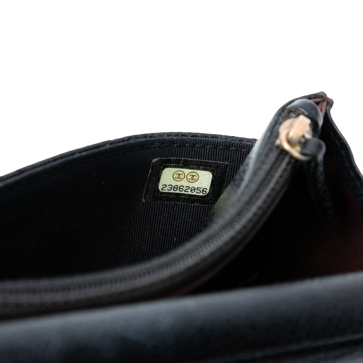 Wallet On Chain CC Quilted Caviar Black