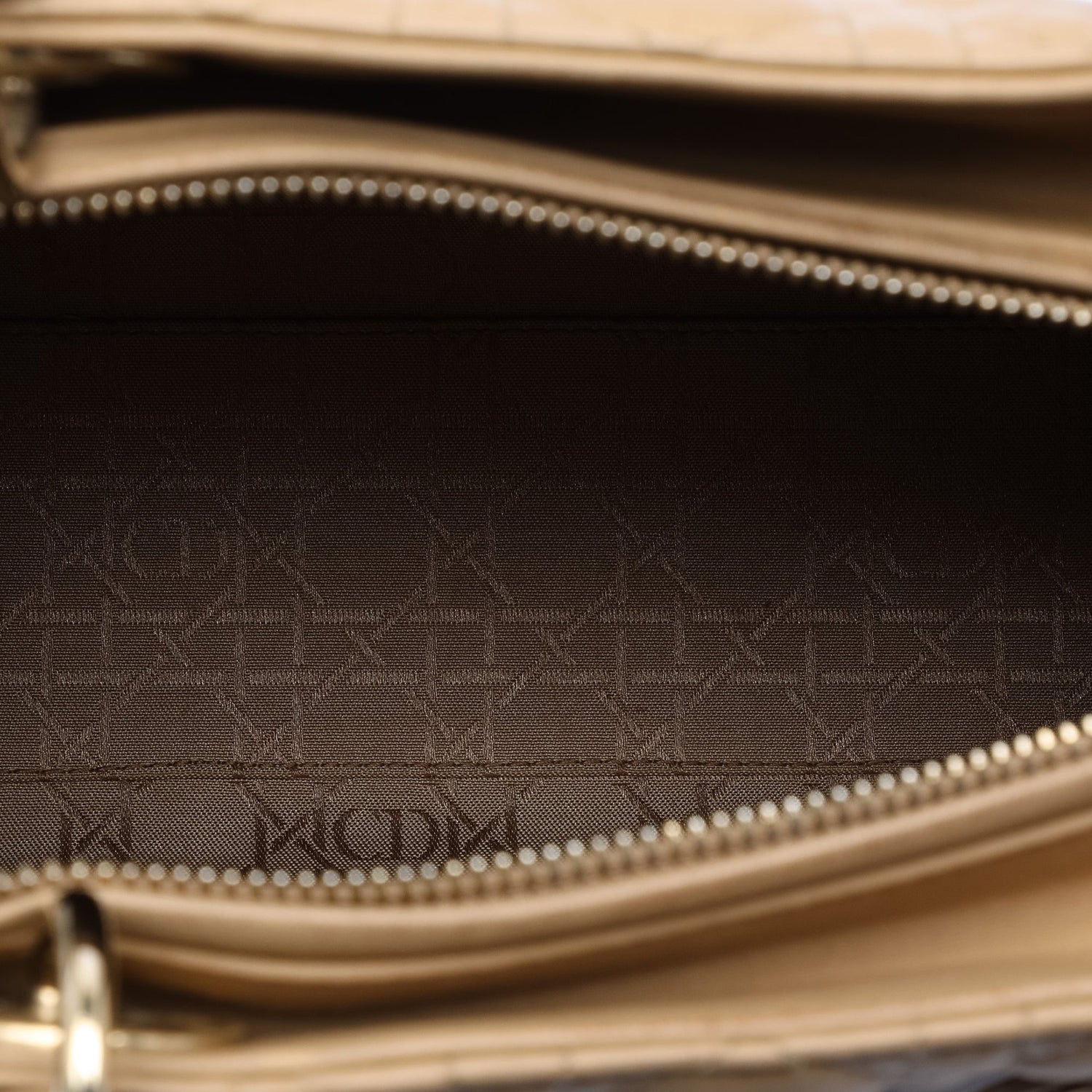 Large Lady Dior Beige Lambskin