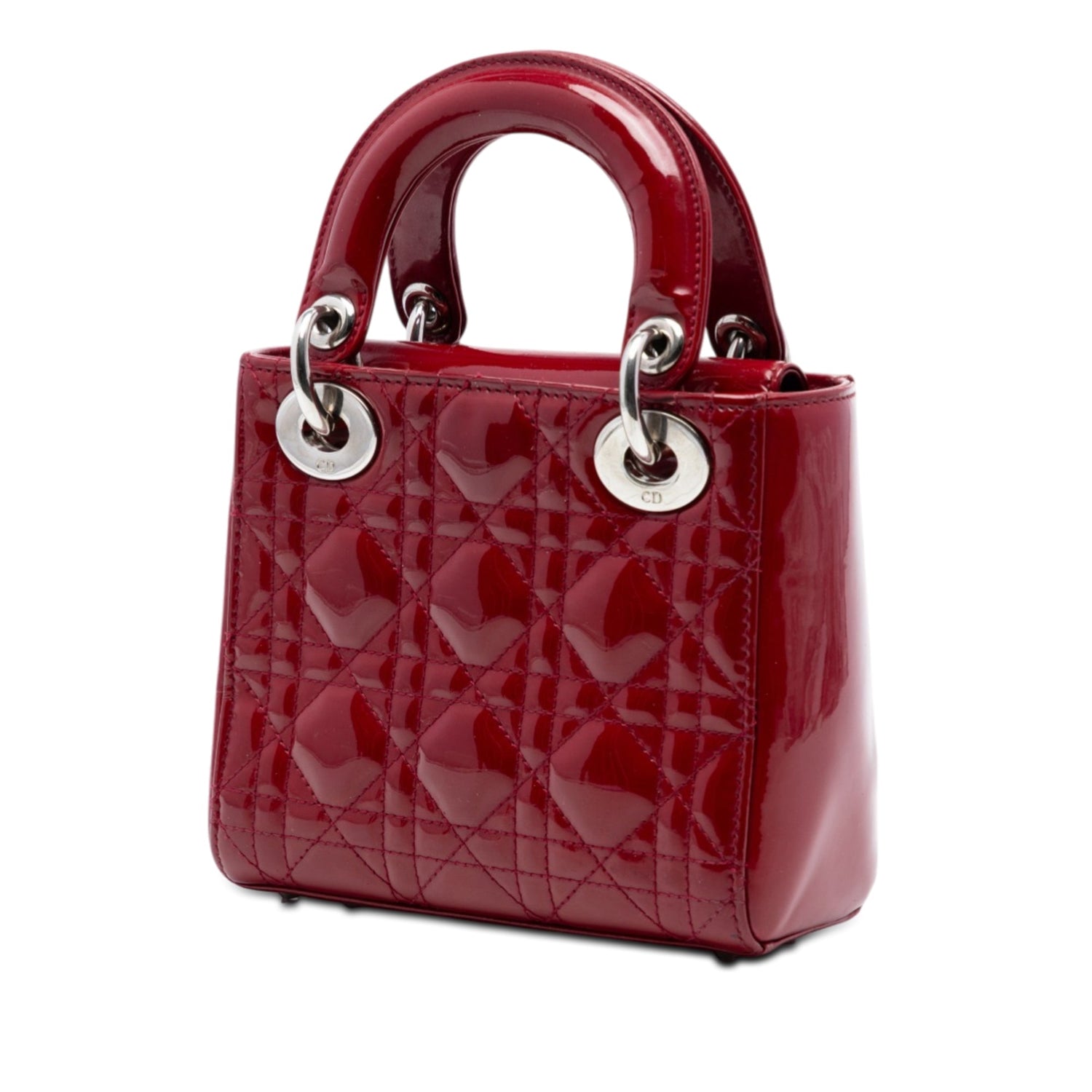 Mini Lady Dior Red Patent