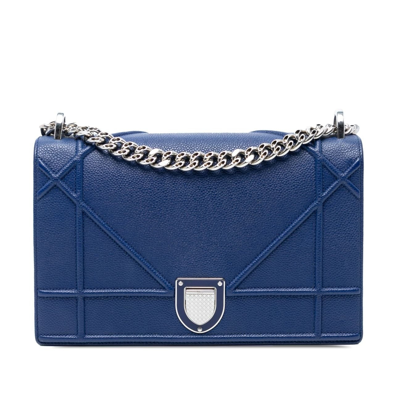 Diorama Medium Flap Blue Grained Calf