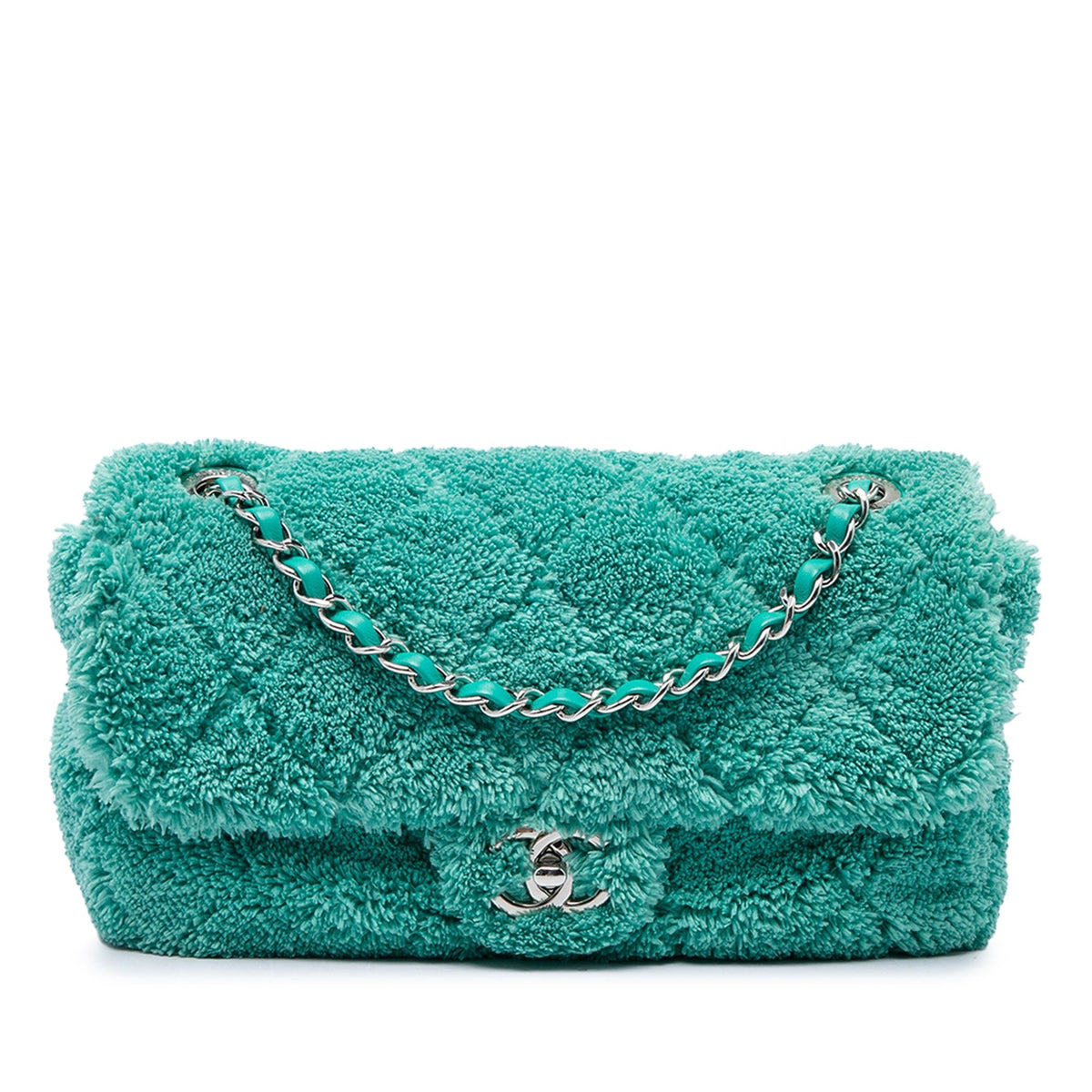 Chanel CC Medium Coco Beach Flap Turquoise