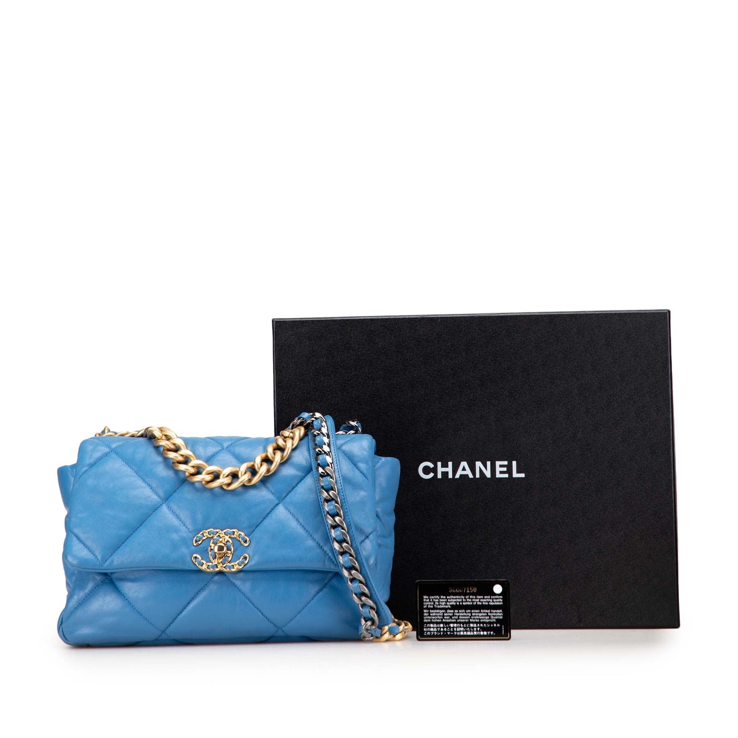 Chanel 19 Large Flap Turquoise Lambskin