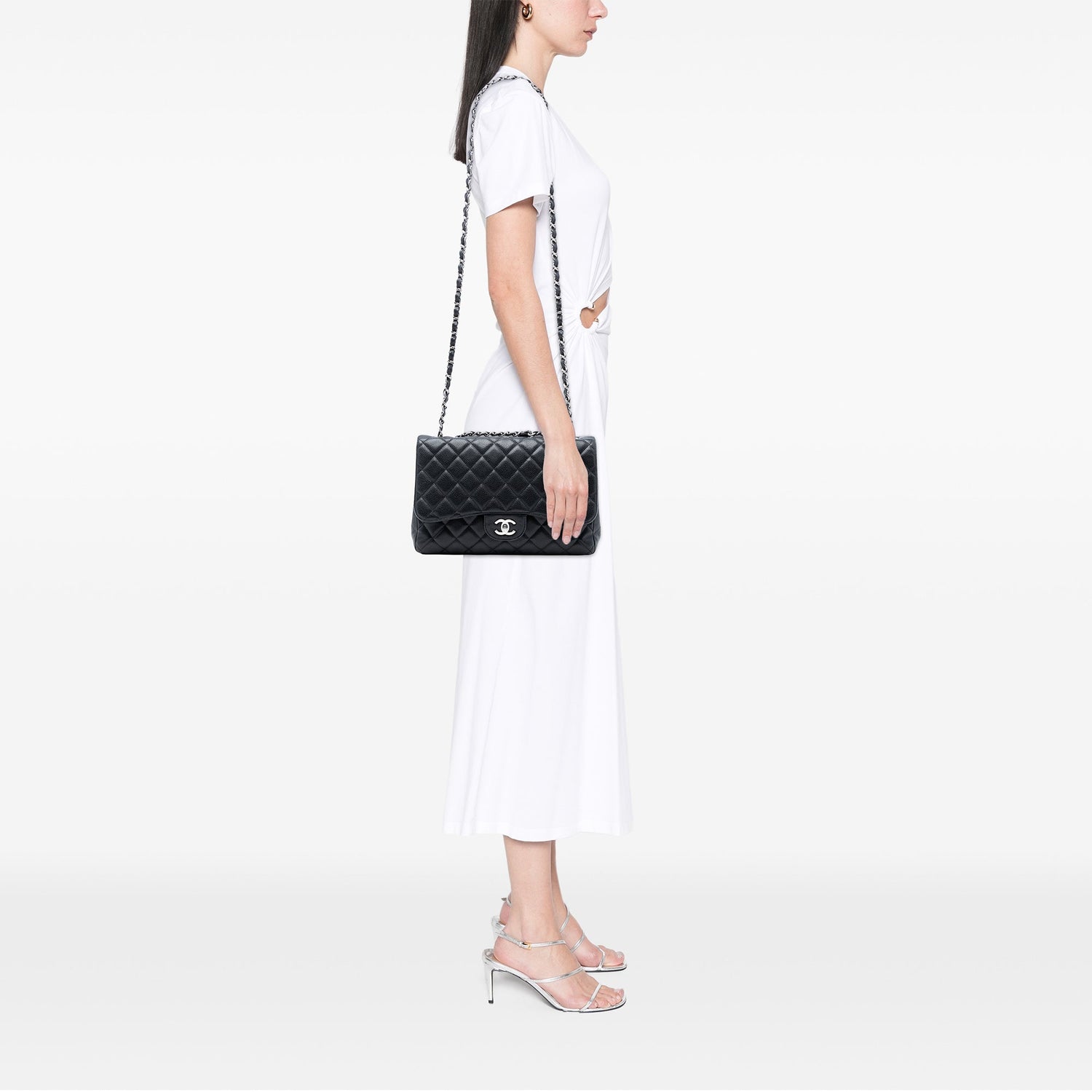 Chanel Jumbo Classic Single Flap Black Caviar Leather