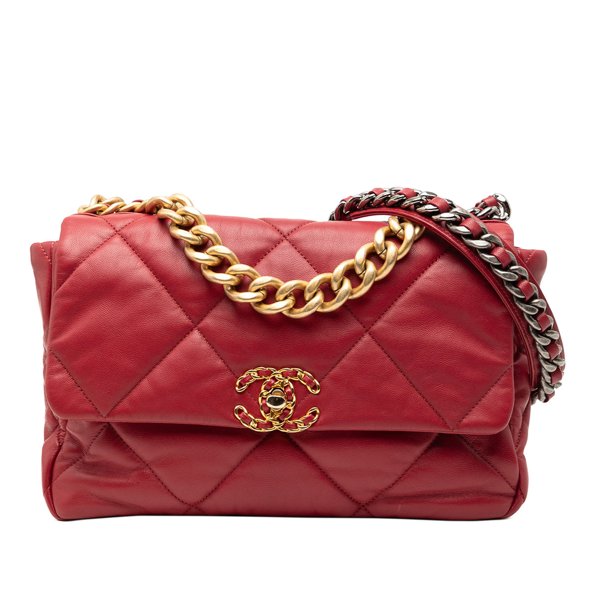 Chanel 19 Large Flap Red Lambskin