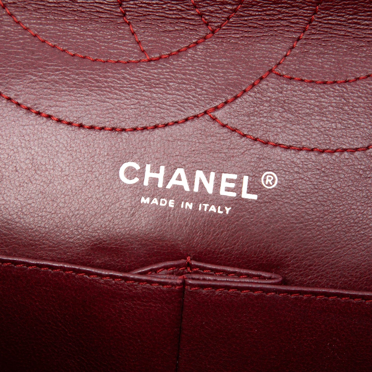 2.55 Reissue Aged Red Calfskin Quilted 227 Double Flap Ruthenium
