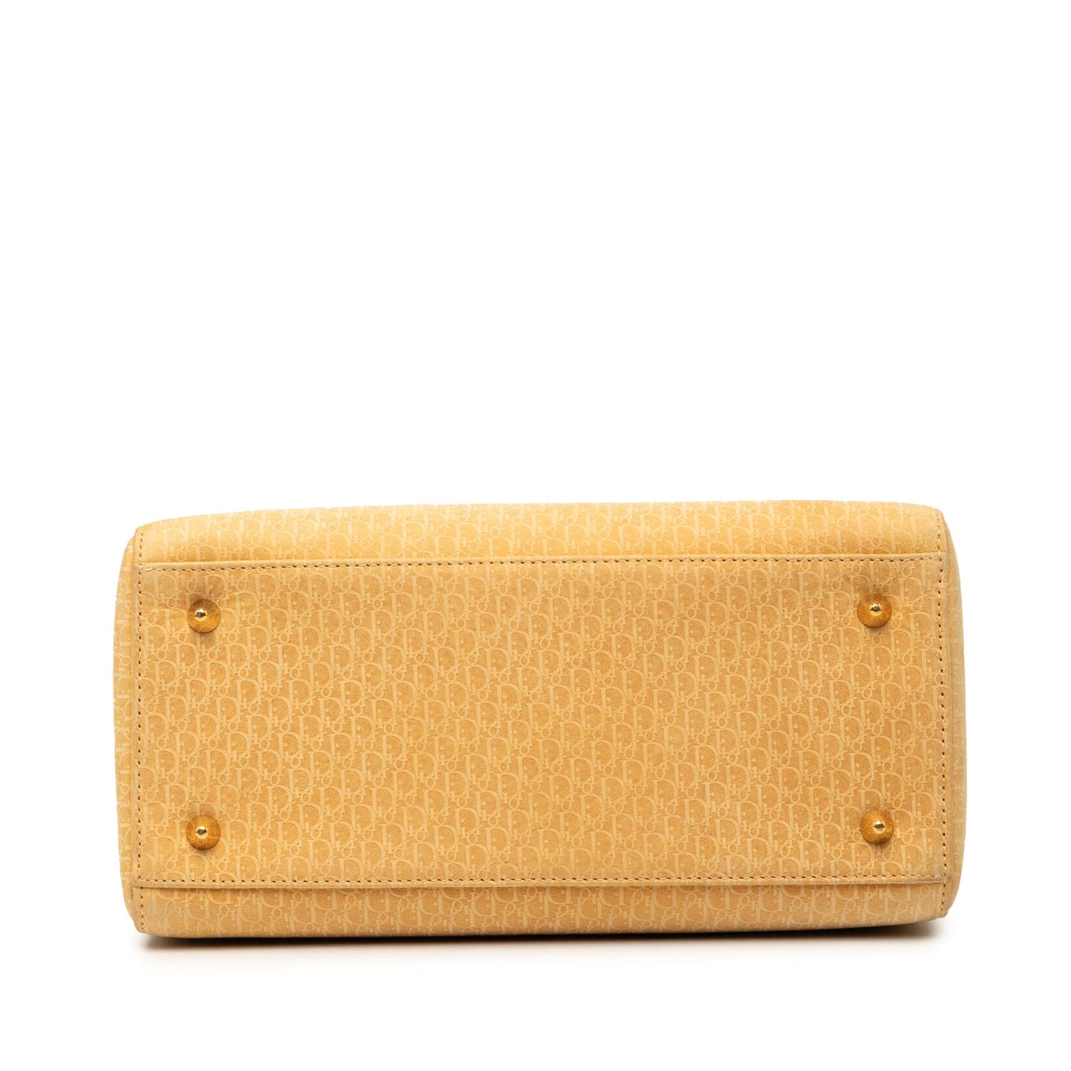 Medium Lady Dior Yellow Oblique Suede