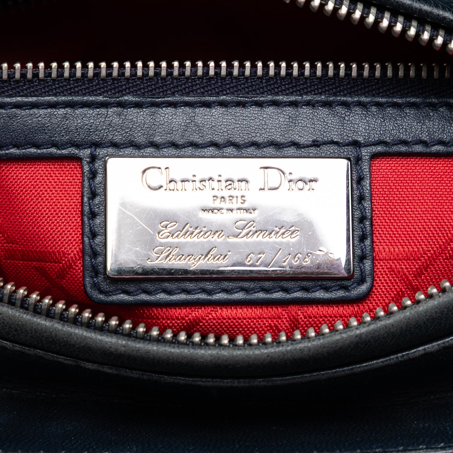 Medium Lady Dior Dark Blue Lambskin