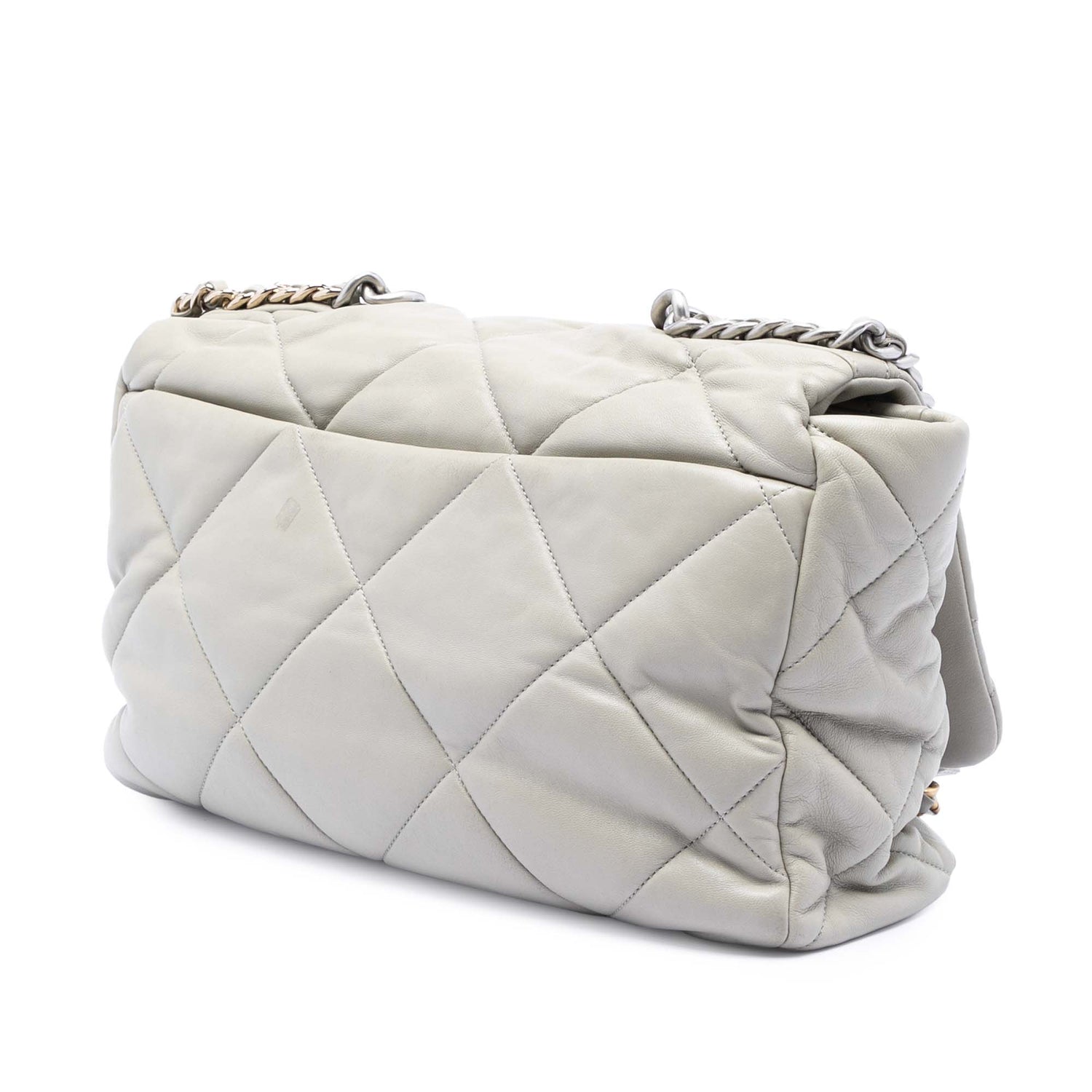 Chanel 19 Maxi Flap Ice Grey Lambskin