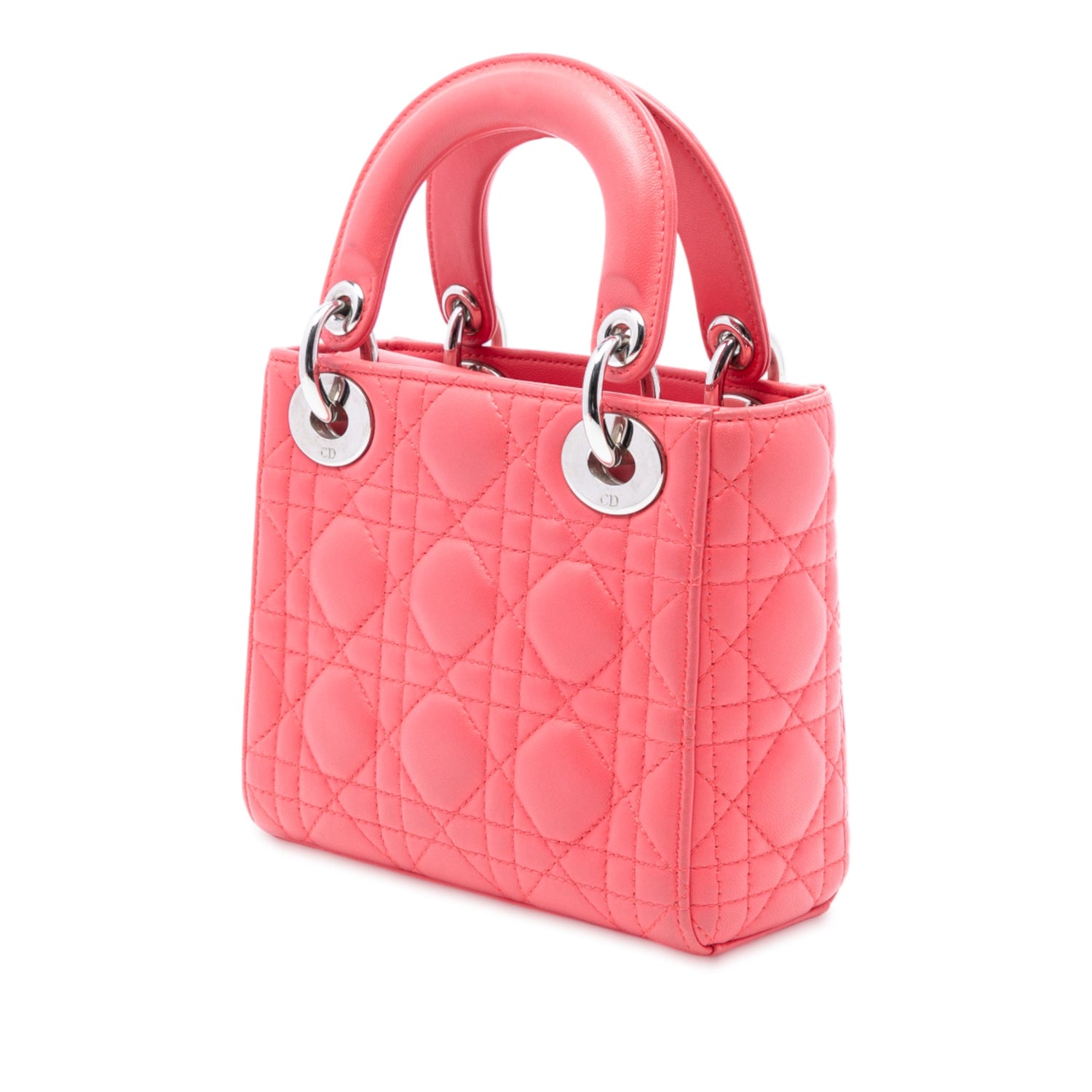 Mini Lady Dior Coral Lambskin