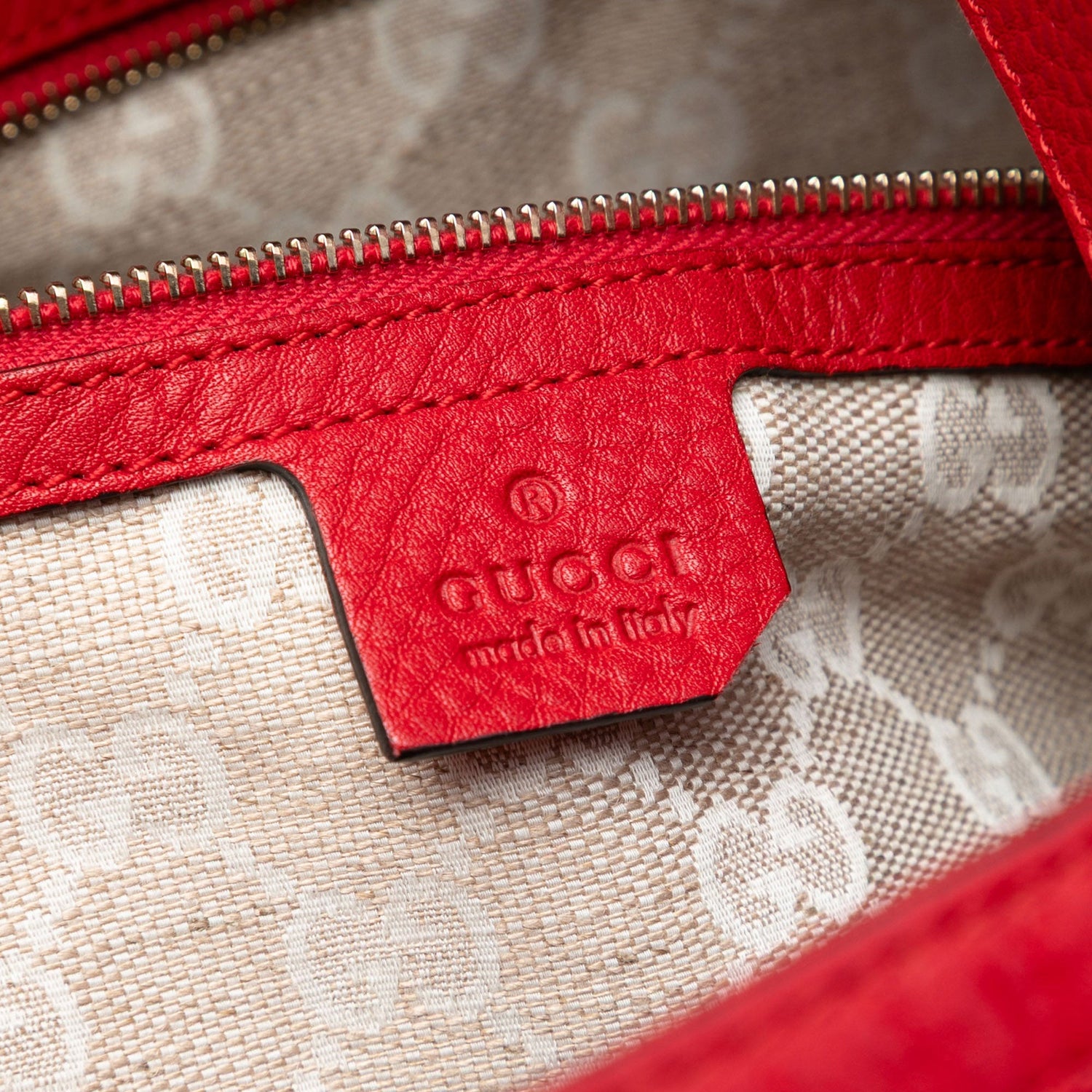 Gucci Bamboo Leather Red