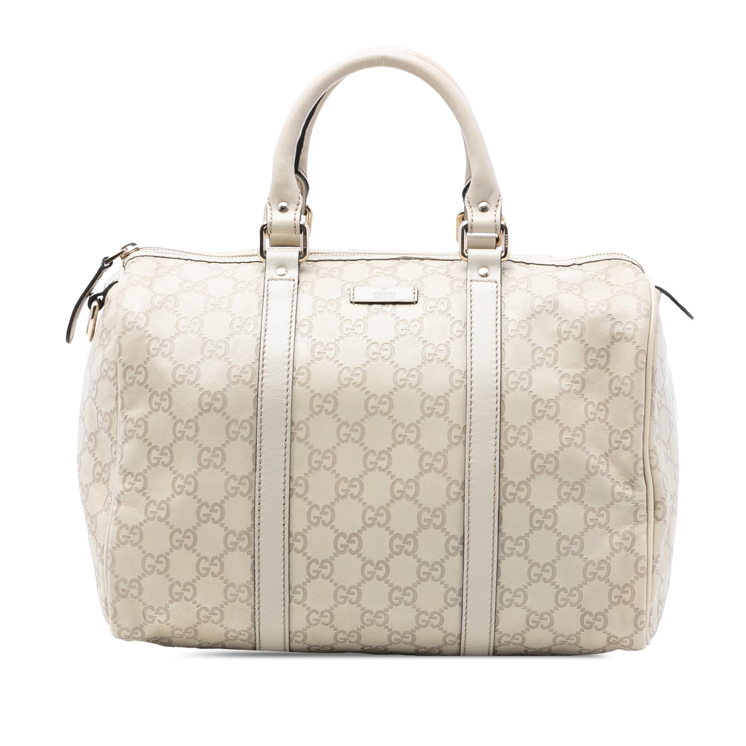 Gucci Medium Boston Joy White Guccissima Leather