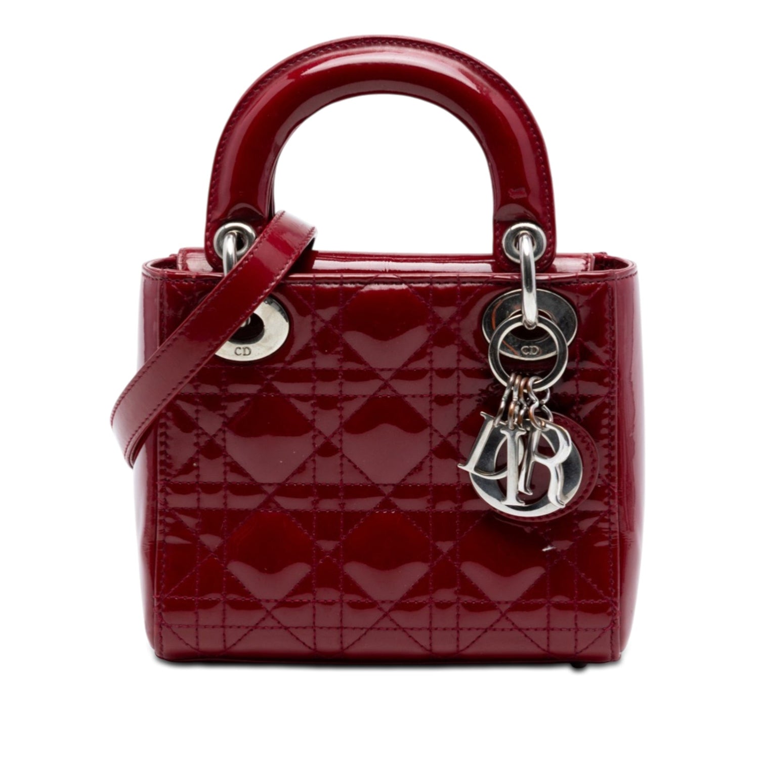 Mini Lady Dior Red Patent