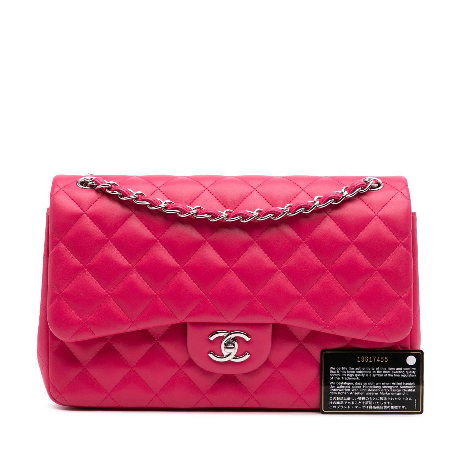 Chanel Jumbo Classic Lambskin Double Flap Pink