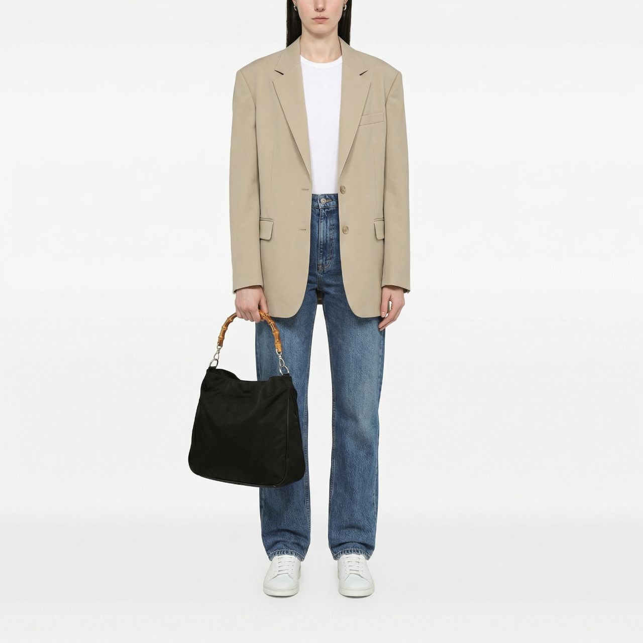 Gucci Medium Bamboo Nylon Black